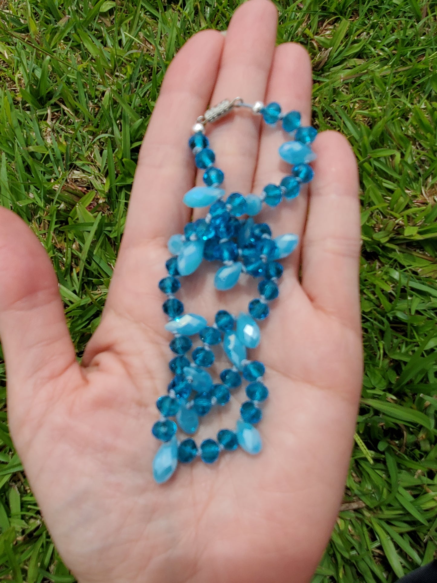 Knotted Gemstone Necklace Crystals
