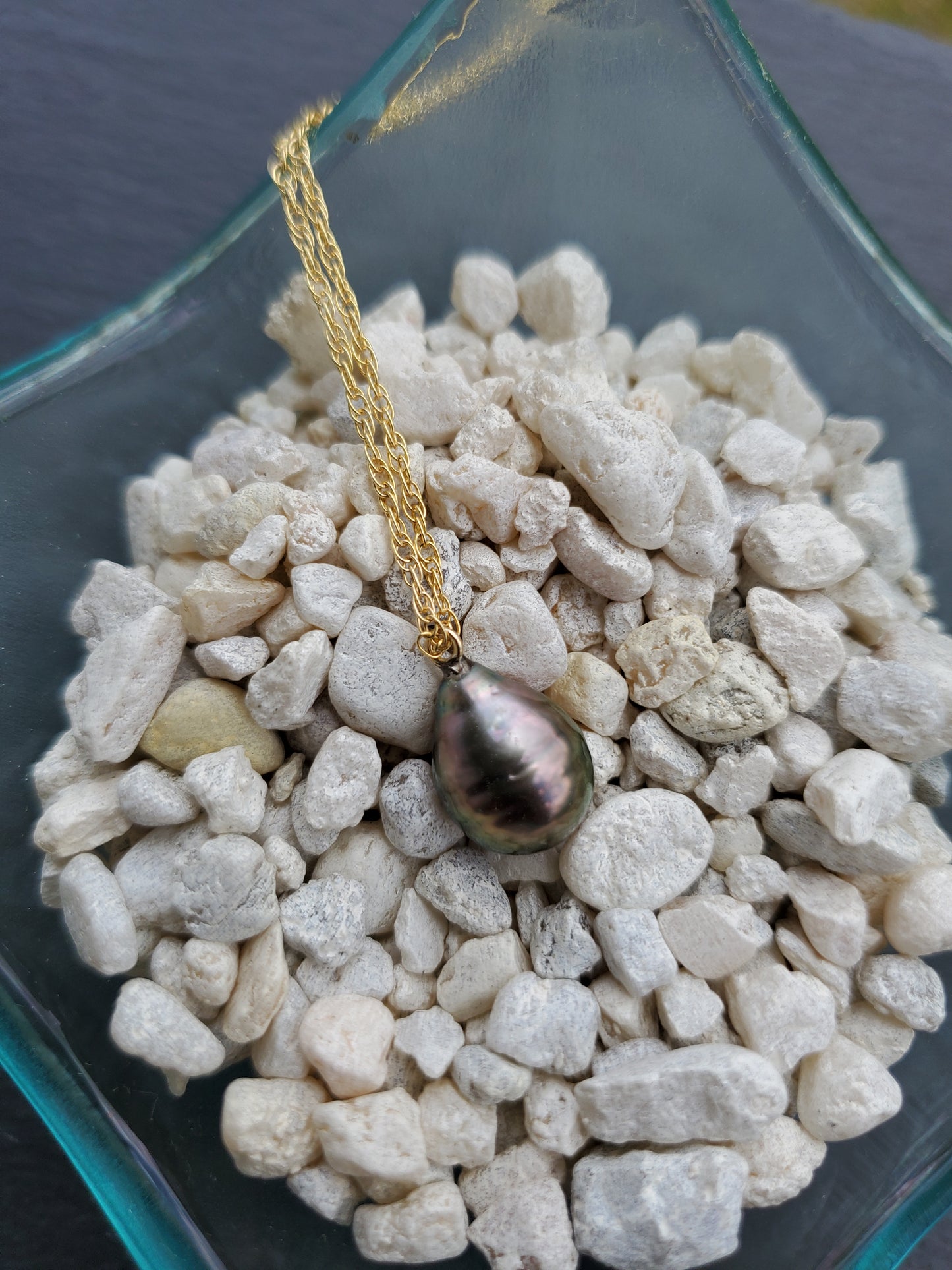 Tear Drop Tahitian Pendant