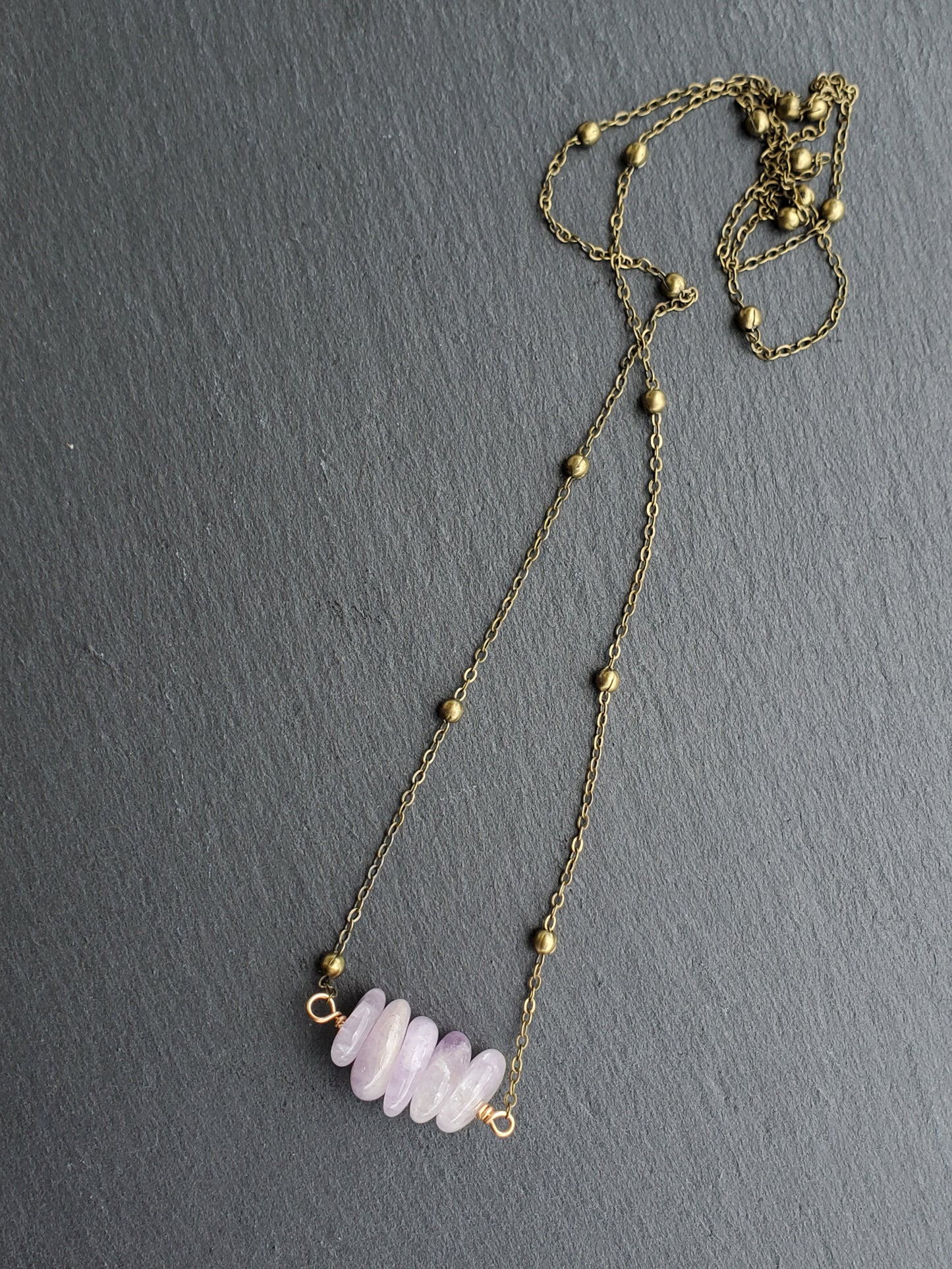 Antique Chain with Amethyst