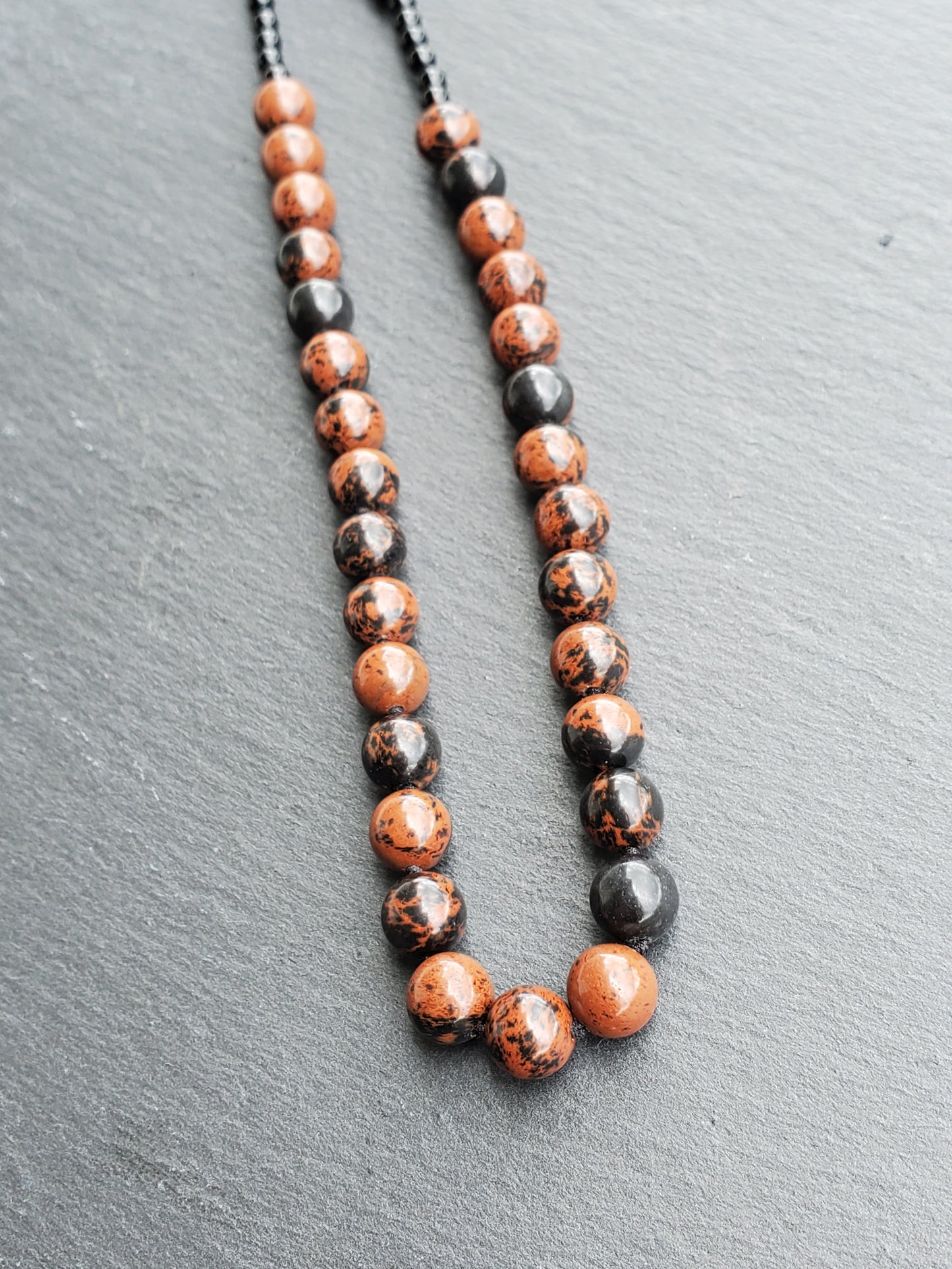 Knotted Mahogany Obsidian Black Onyx