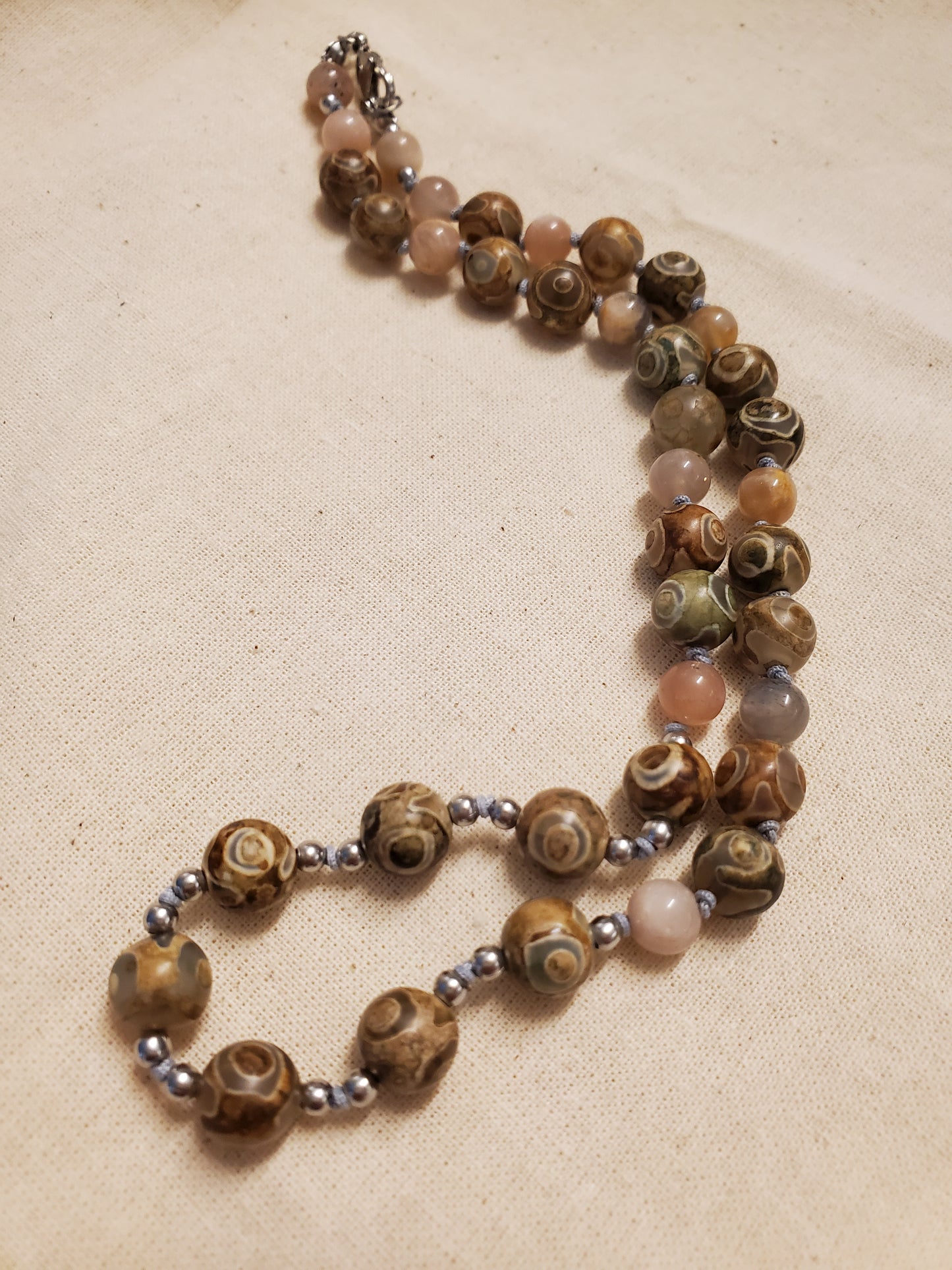 Knotted Orbicular Jasper Necklace