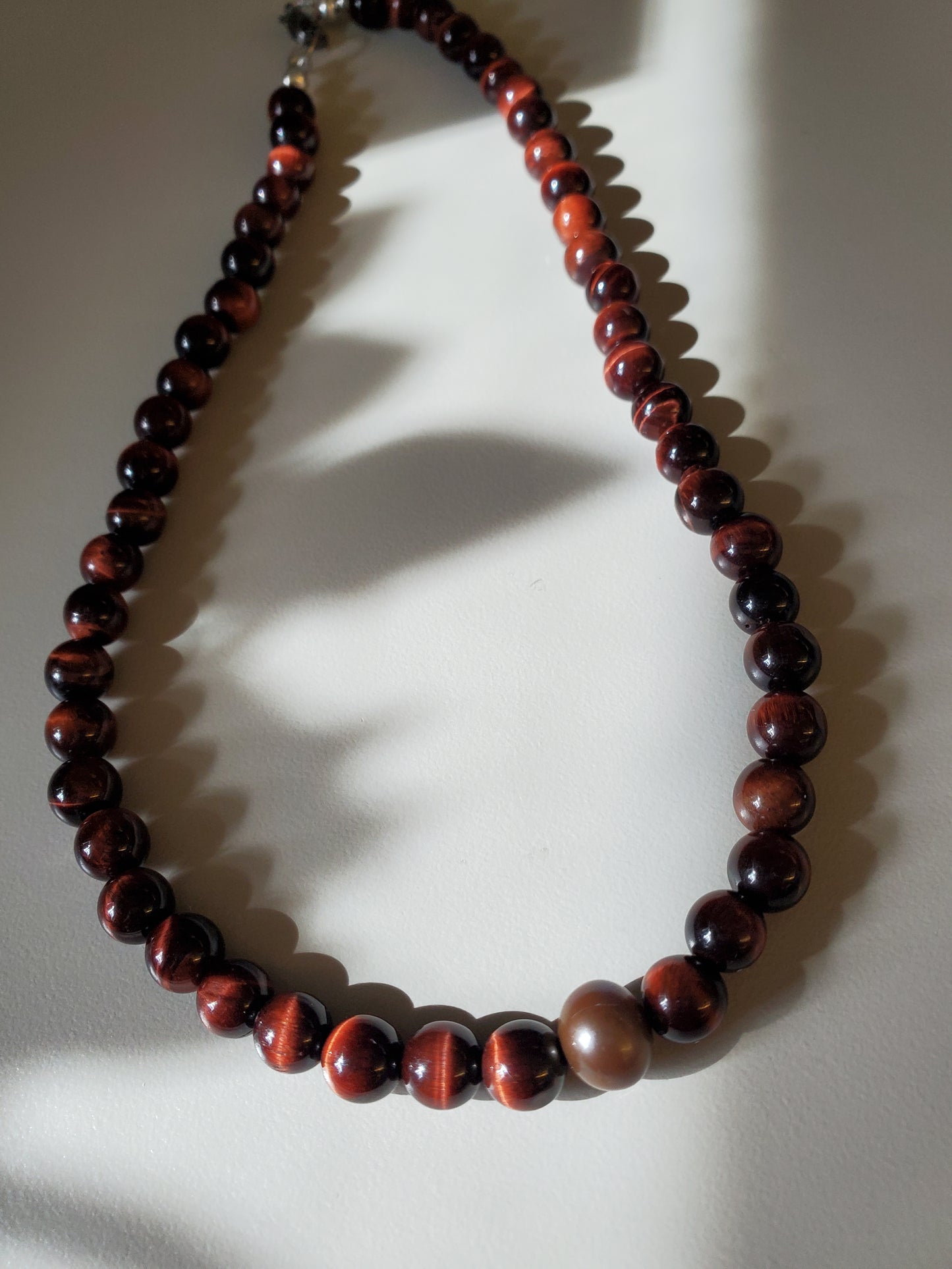 Gemstone Necklace Red Tiger Eye