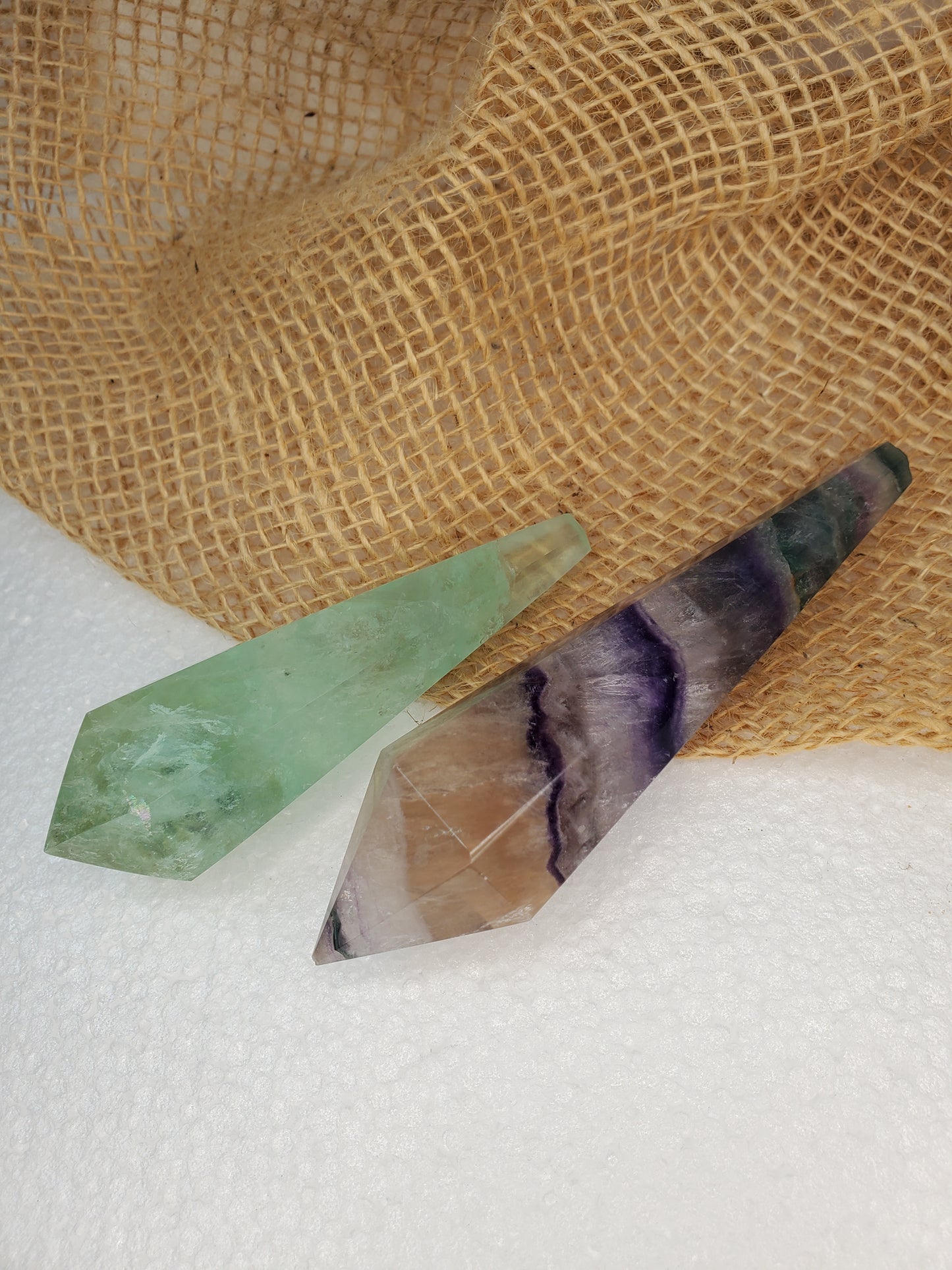 Green/Rainbow Fluorite Wand B