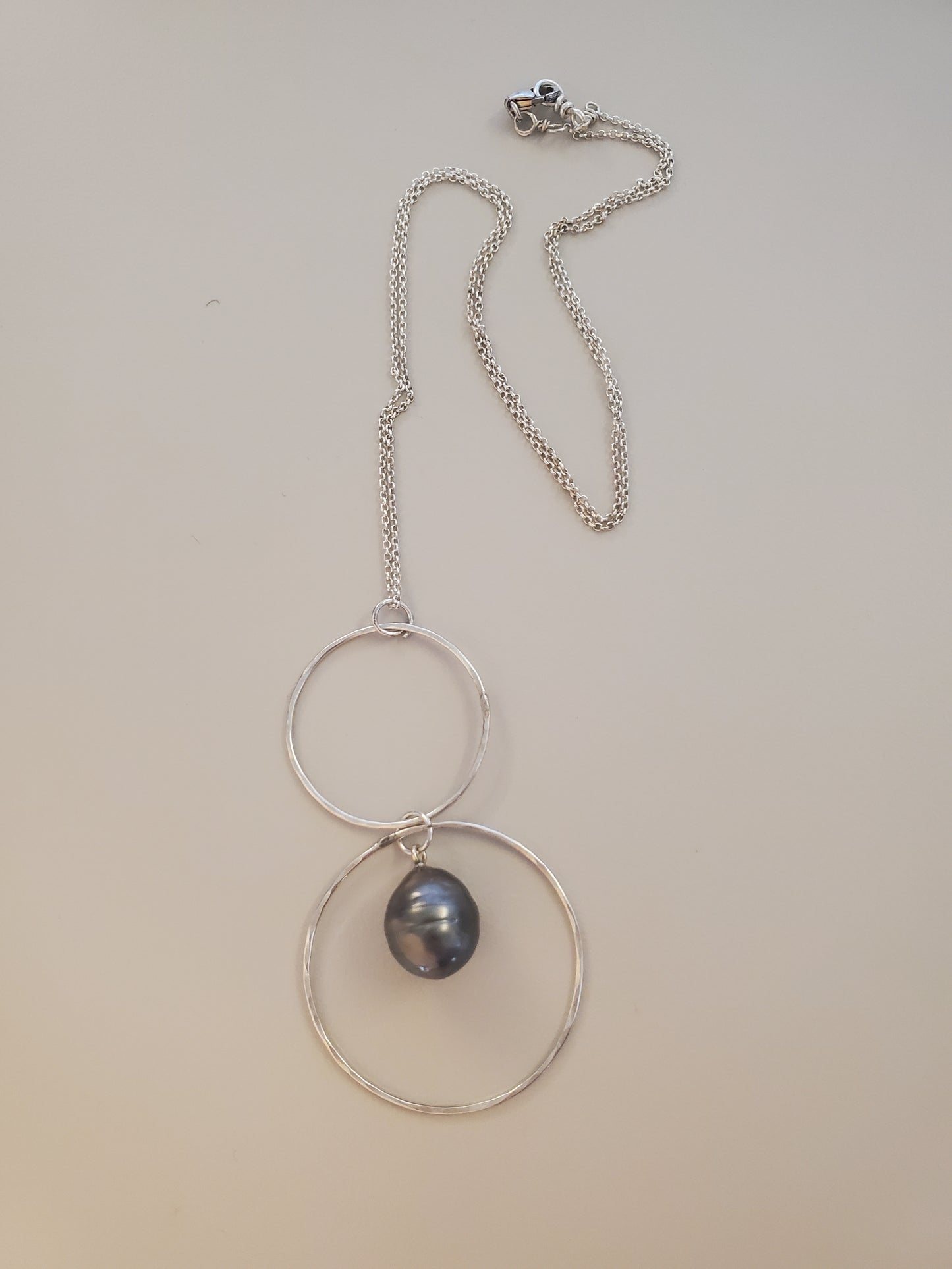 Tear Drop Tahitian Hoop Pendant