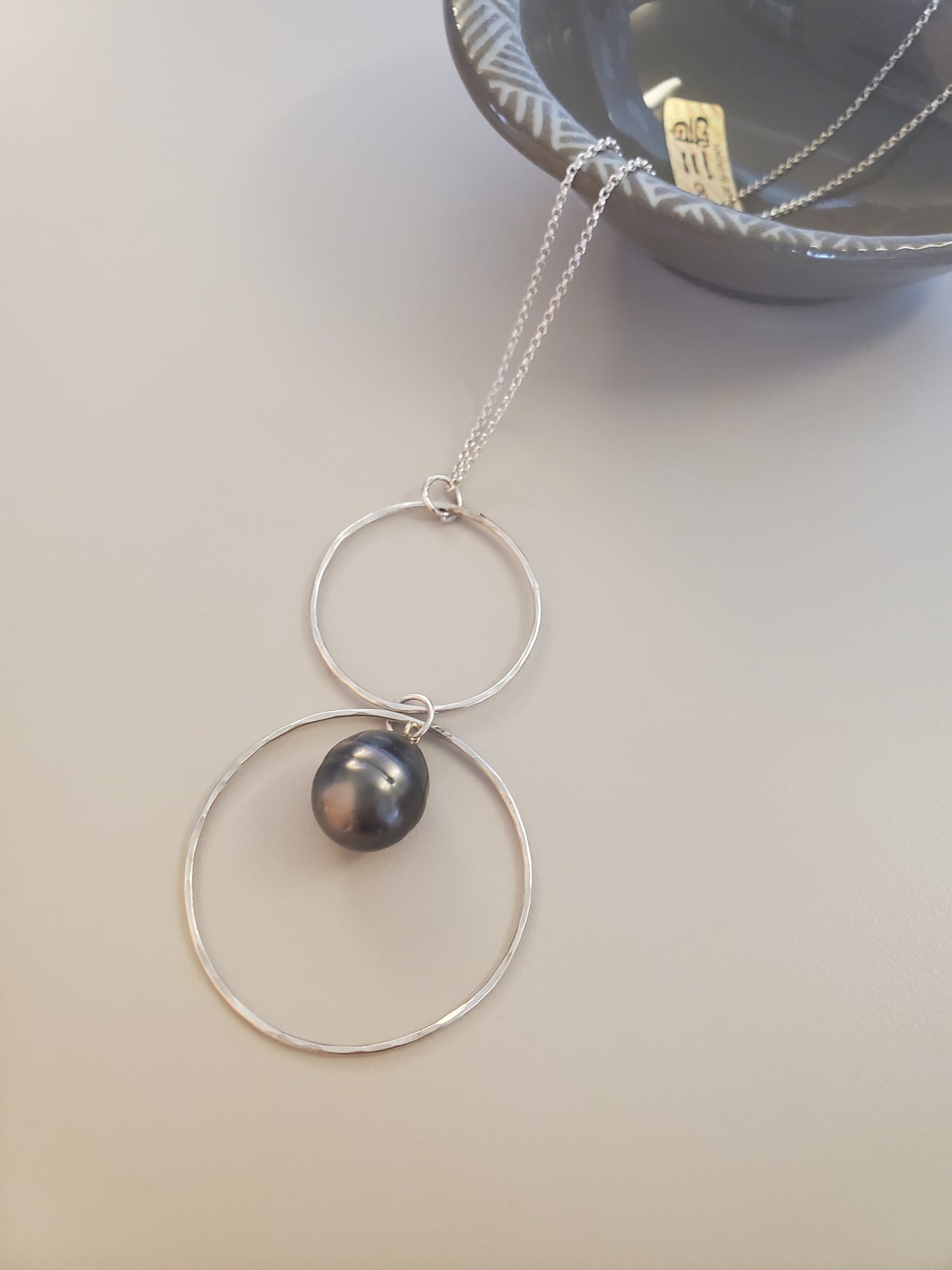 Tear Drop Tahitian Hoop Pendant