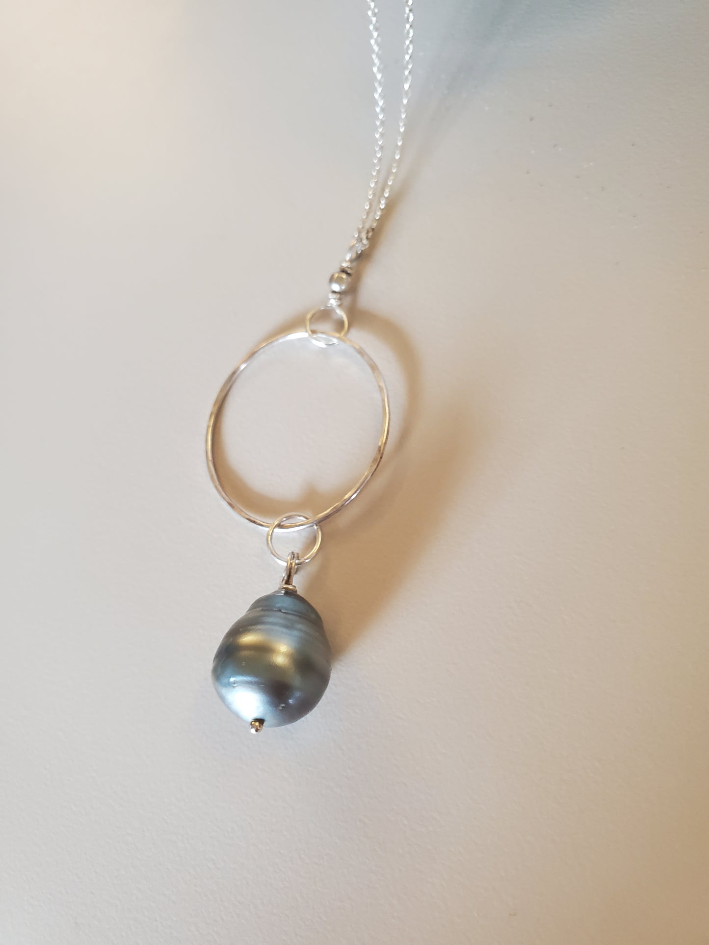 Tear Drop Tahitian Hoop Pendant