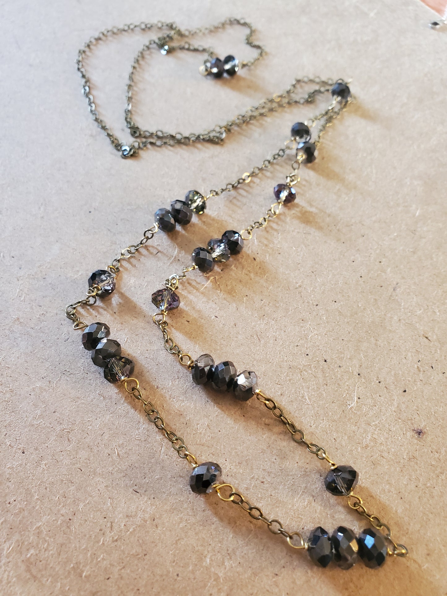 Antique Brass and Crystals