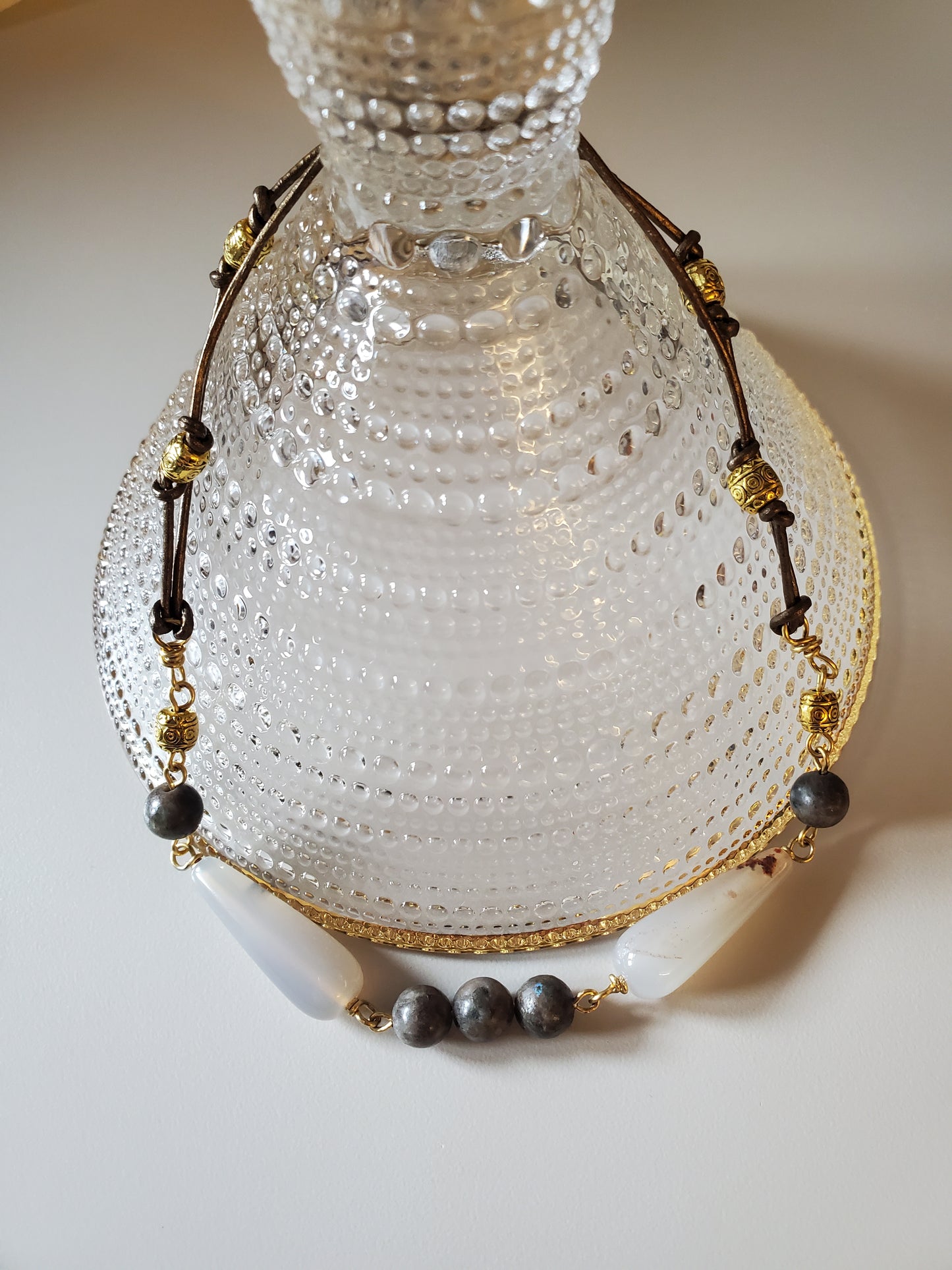 Chocolate Labradorite & Agate Bohemian Necklace