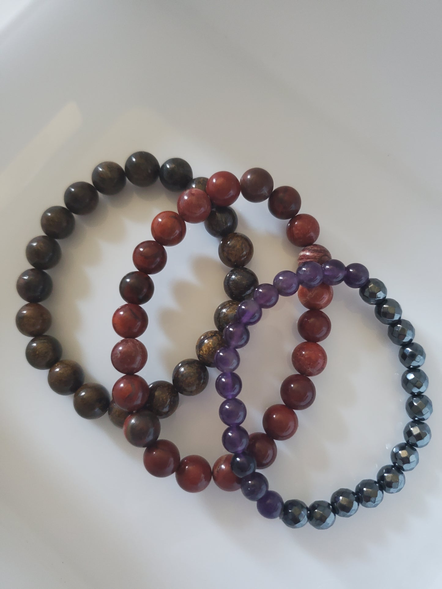 Hematite & Amethyst Stretch