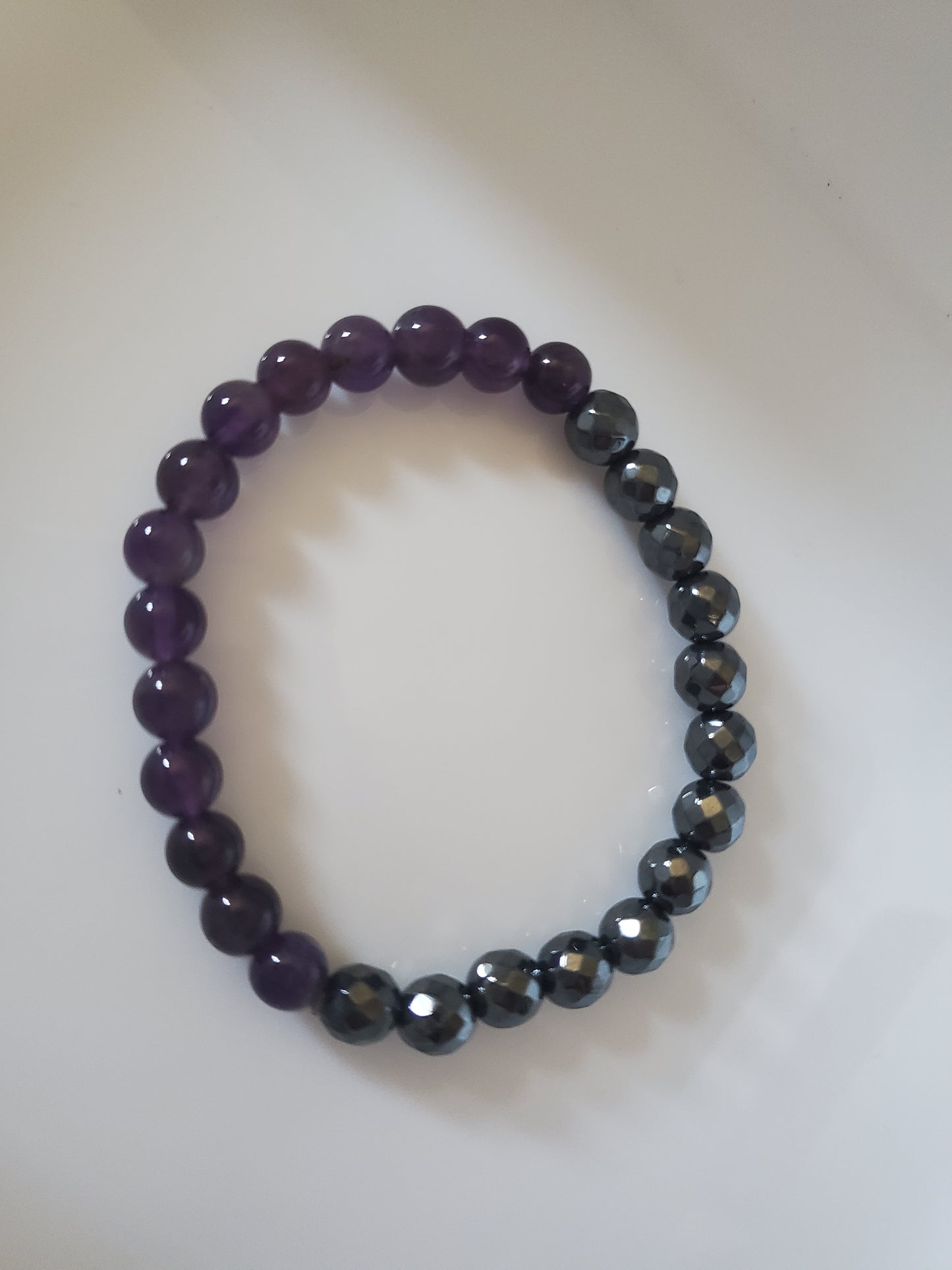 Hematite & Amethyst Stretch