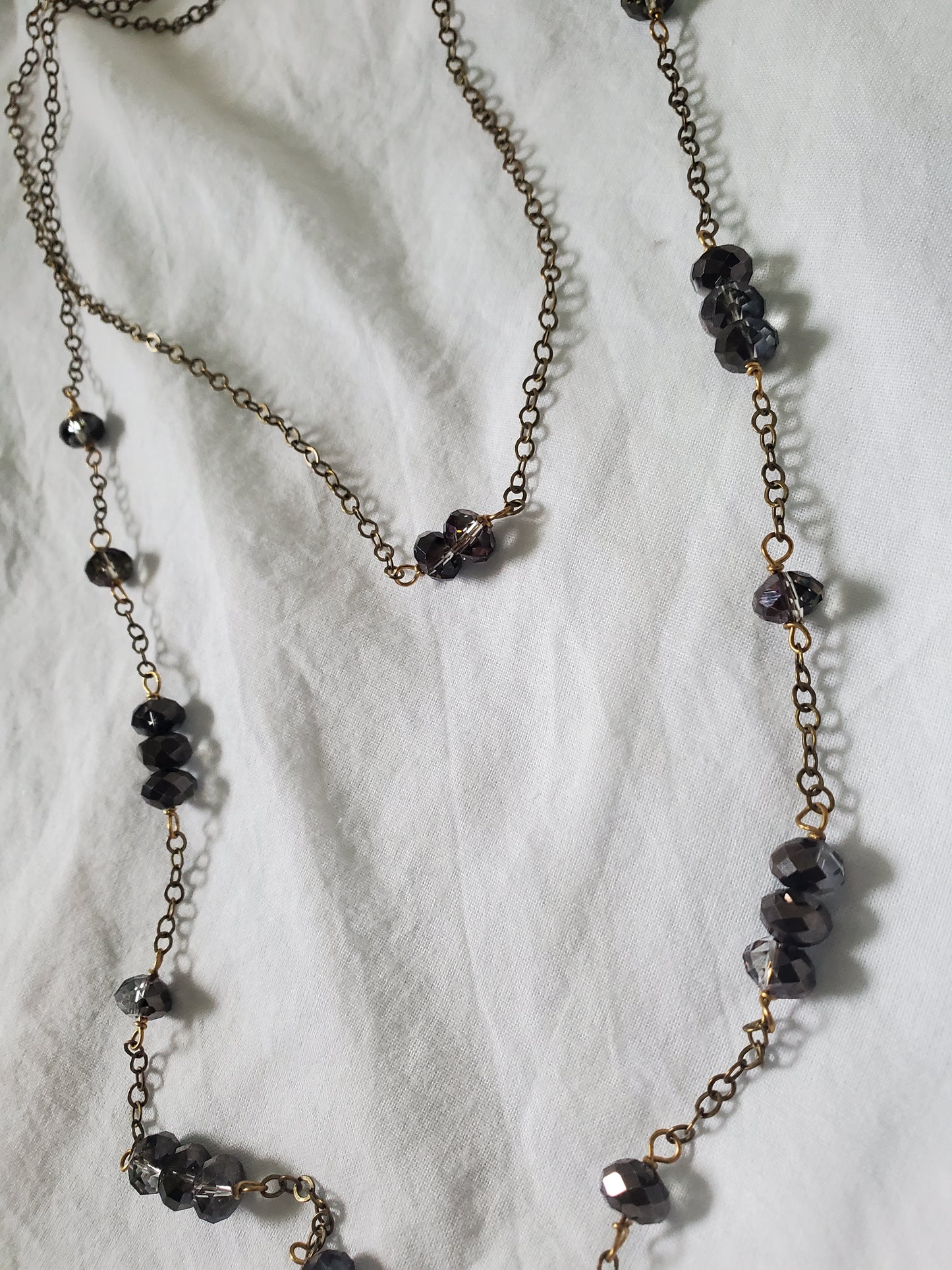 Antique Brass and Crystals