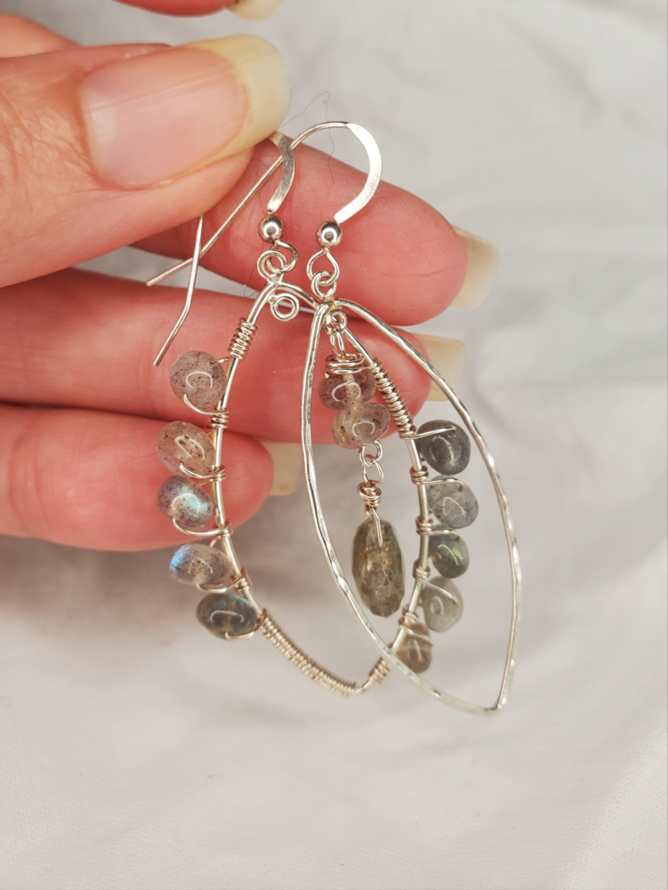 Mix & Max Labradorite Marquise Dangle