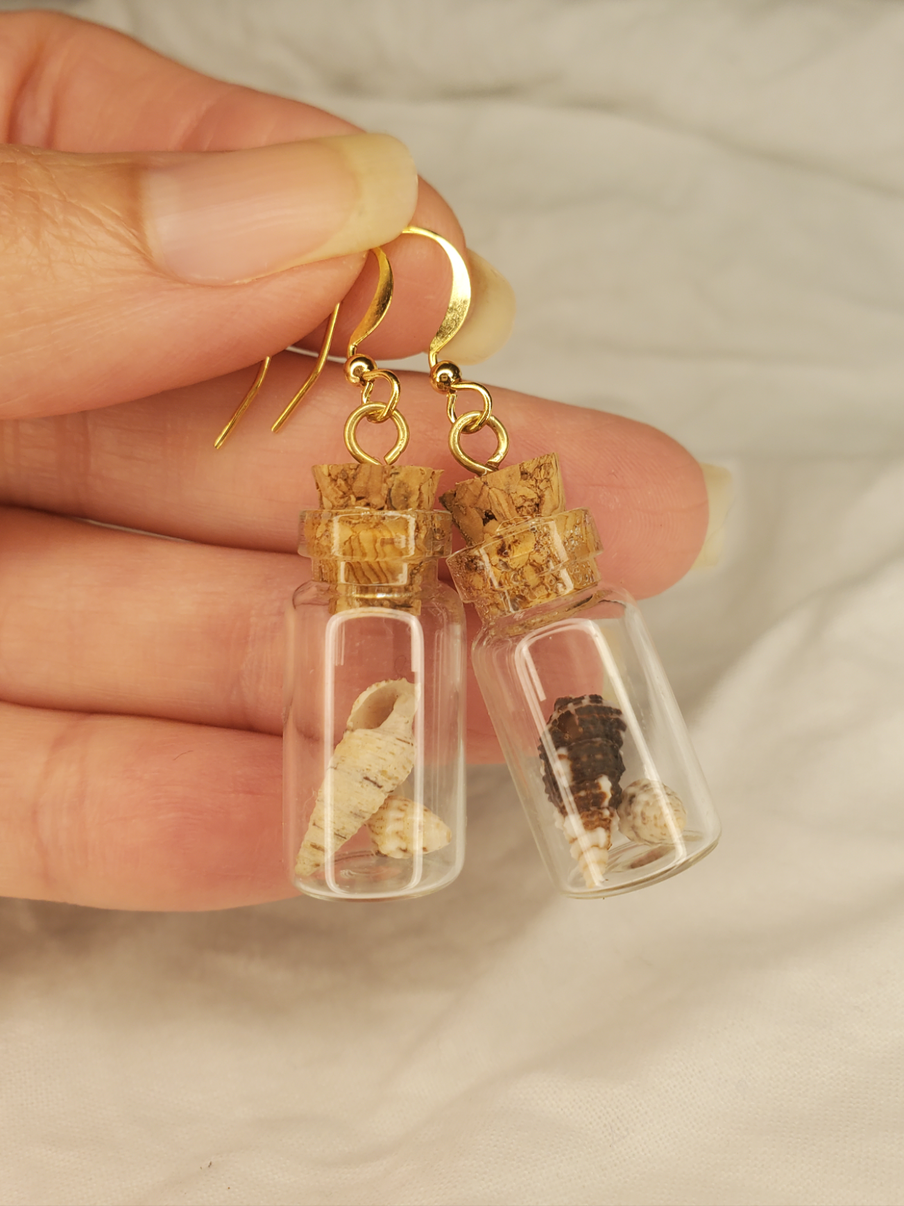 Ocean Bottle Charm Dangle-Shells