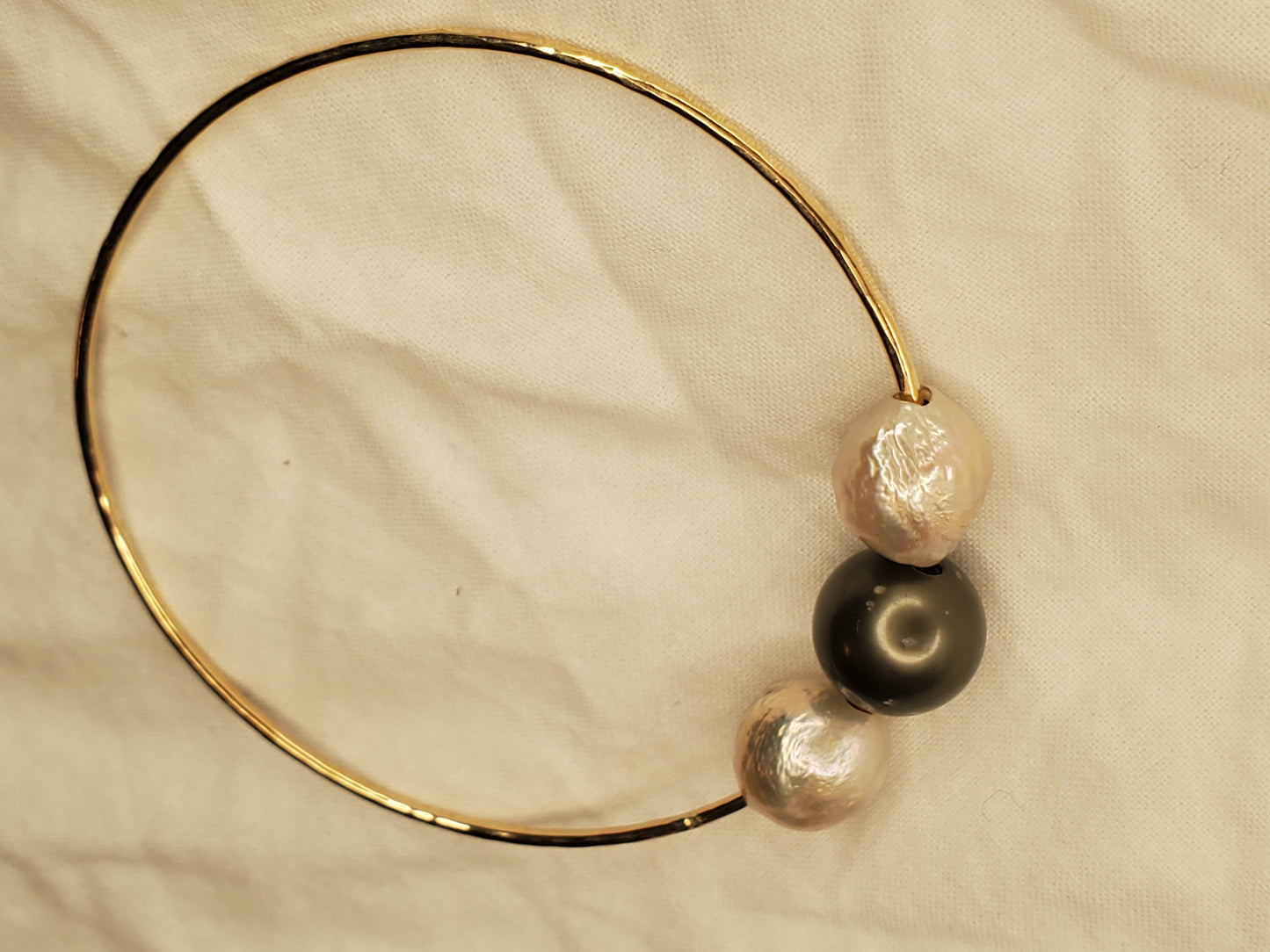 Trio Tahitian/Flameball Gold Filled Bangle