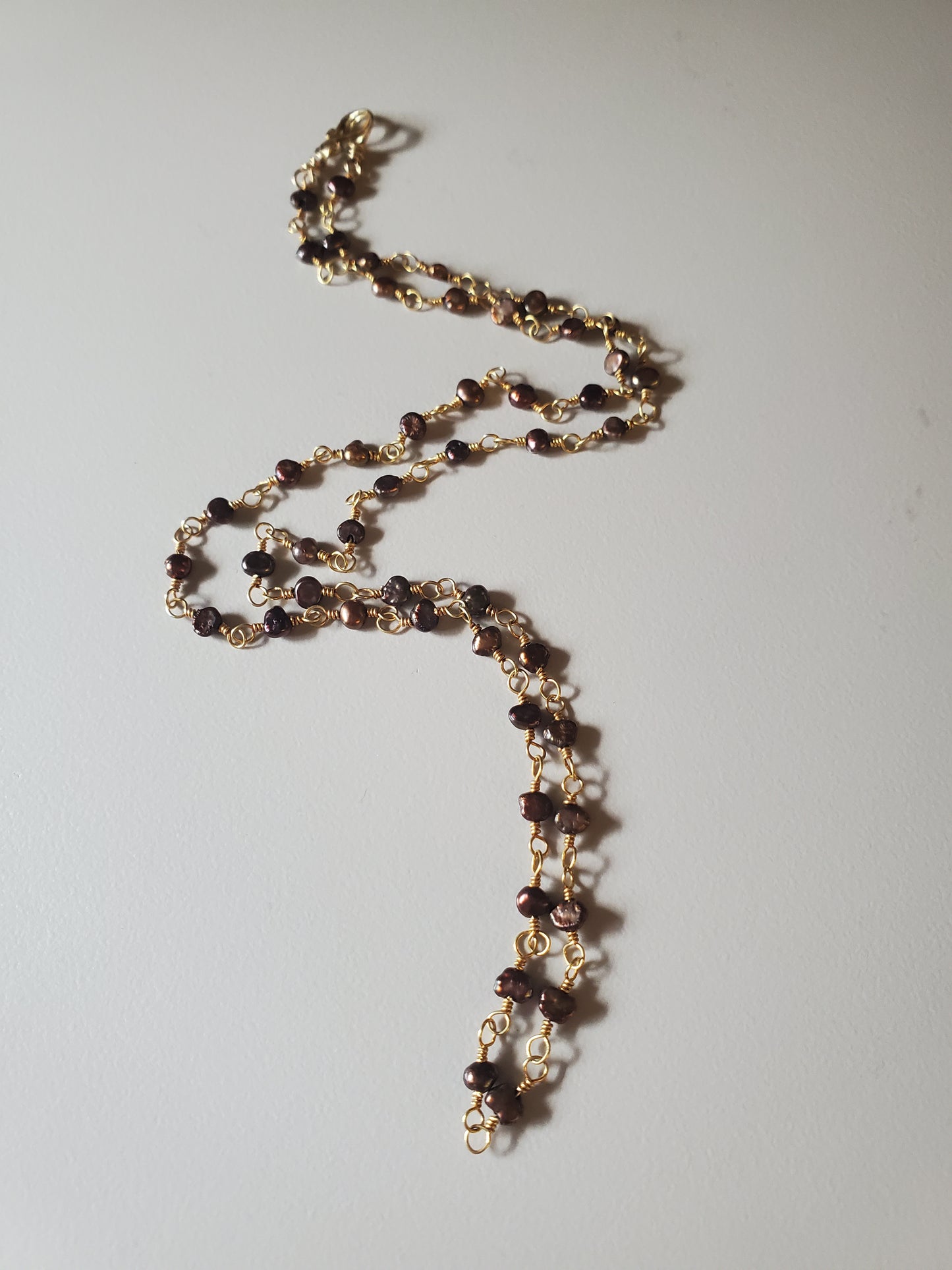 Chocolate Freshwater Pearl Chain
