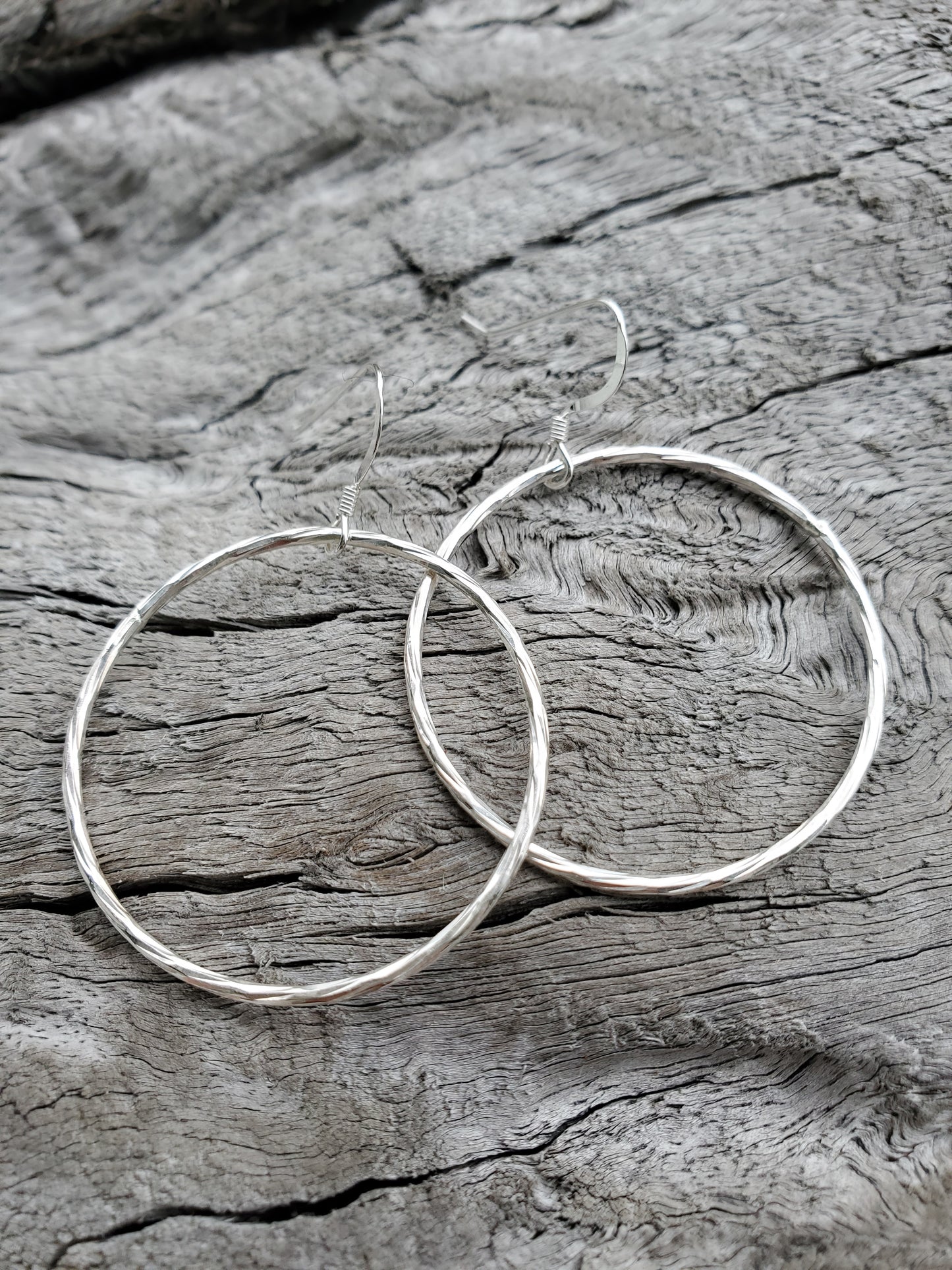 Minimalistic Sterling Hoops-Large