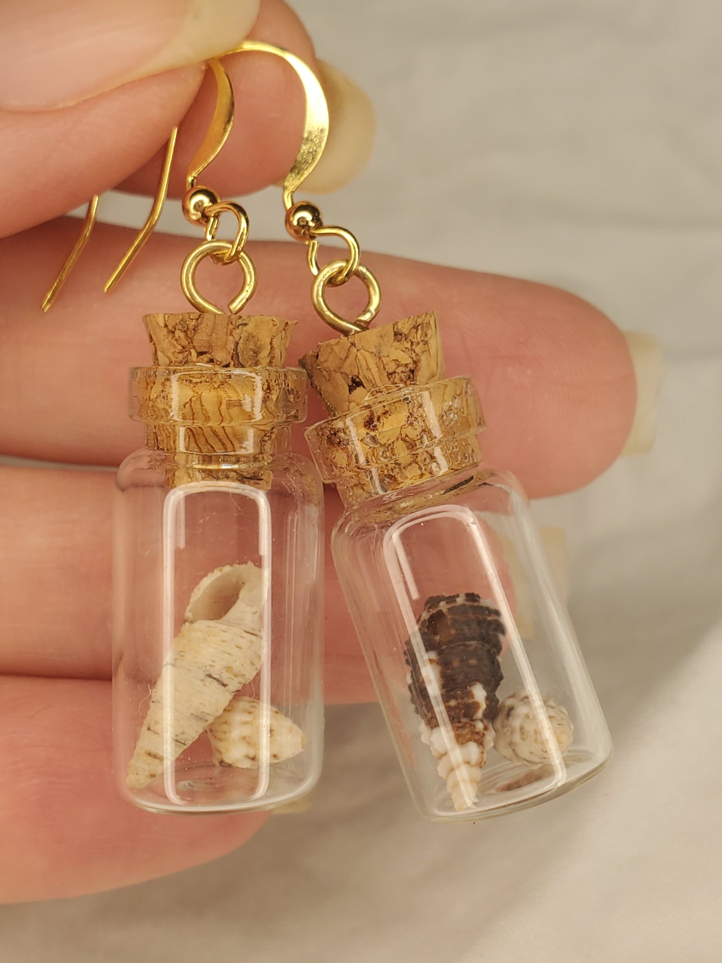 Ocean Bottle Charm Dangle-Shells