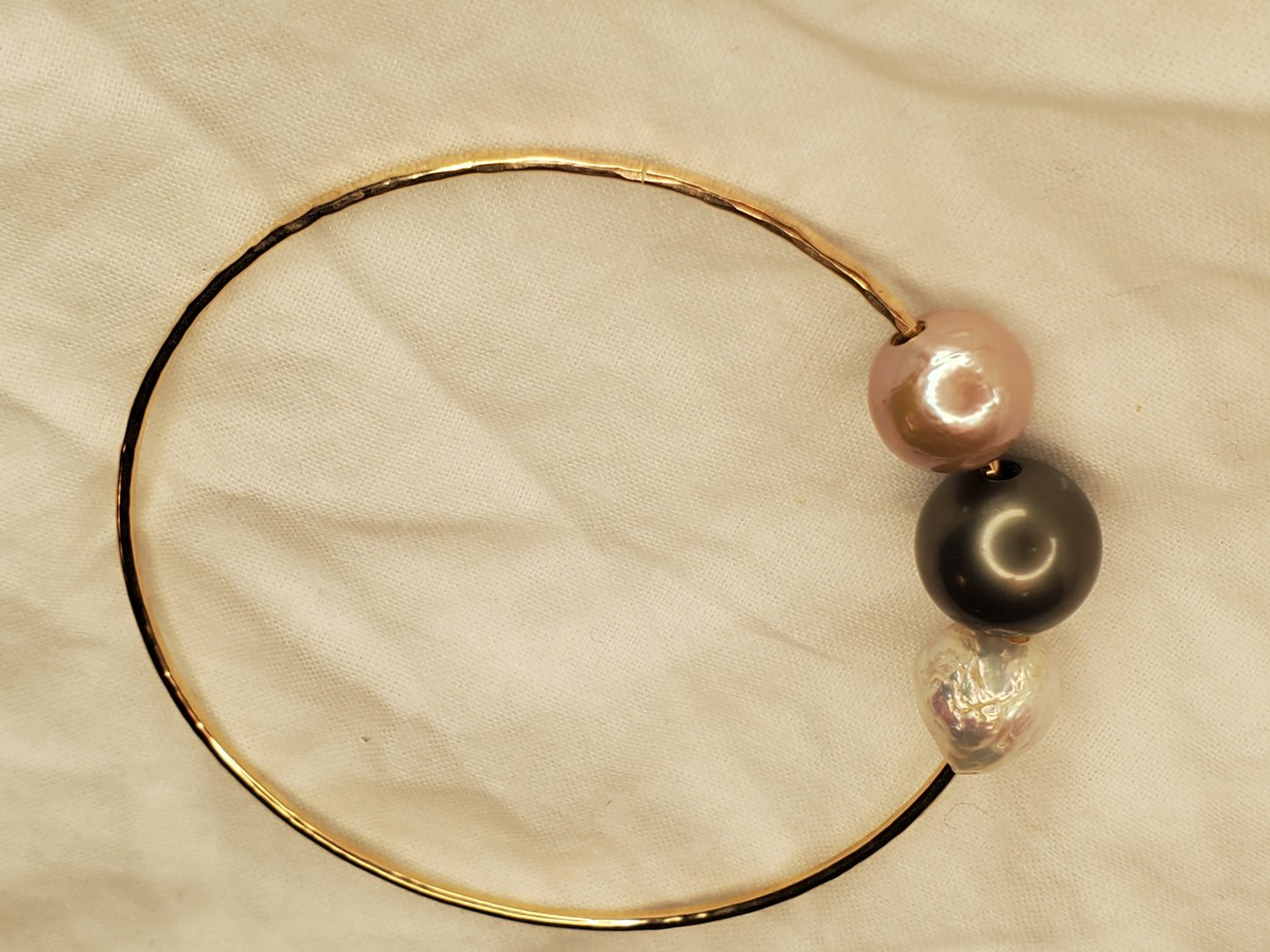 Trio Tahitian/Edison/Flameball Gold Bangle