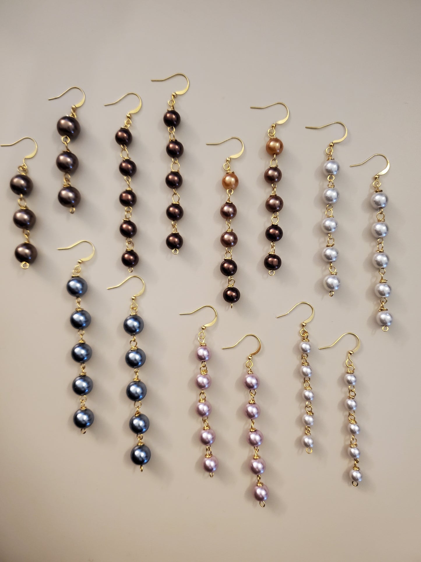 Shell Pearl Dangles Chocolate Ombre