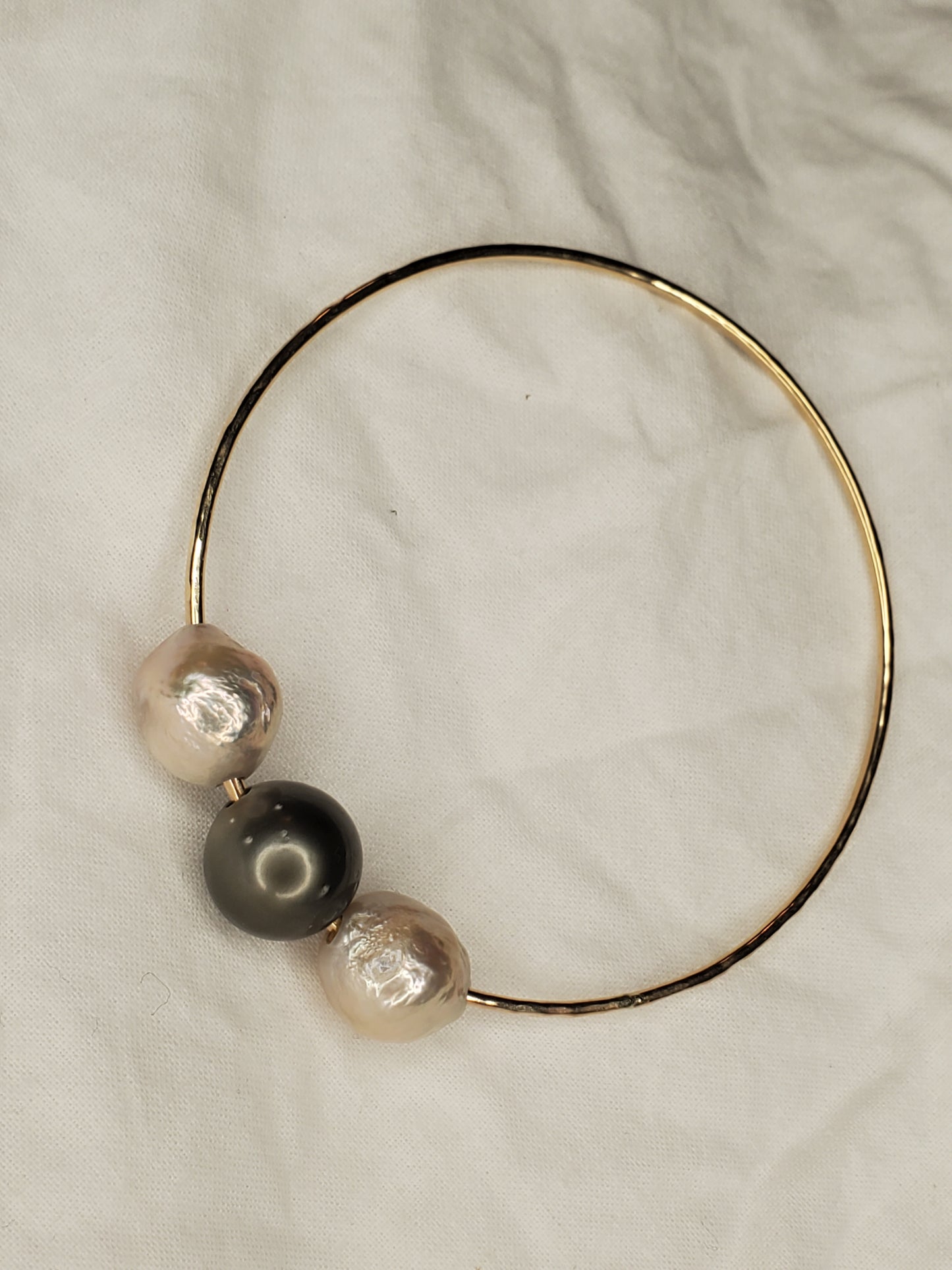 Trio Tahitian/Flameball Gold Filled Bangle