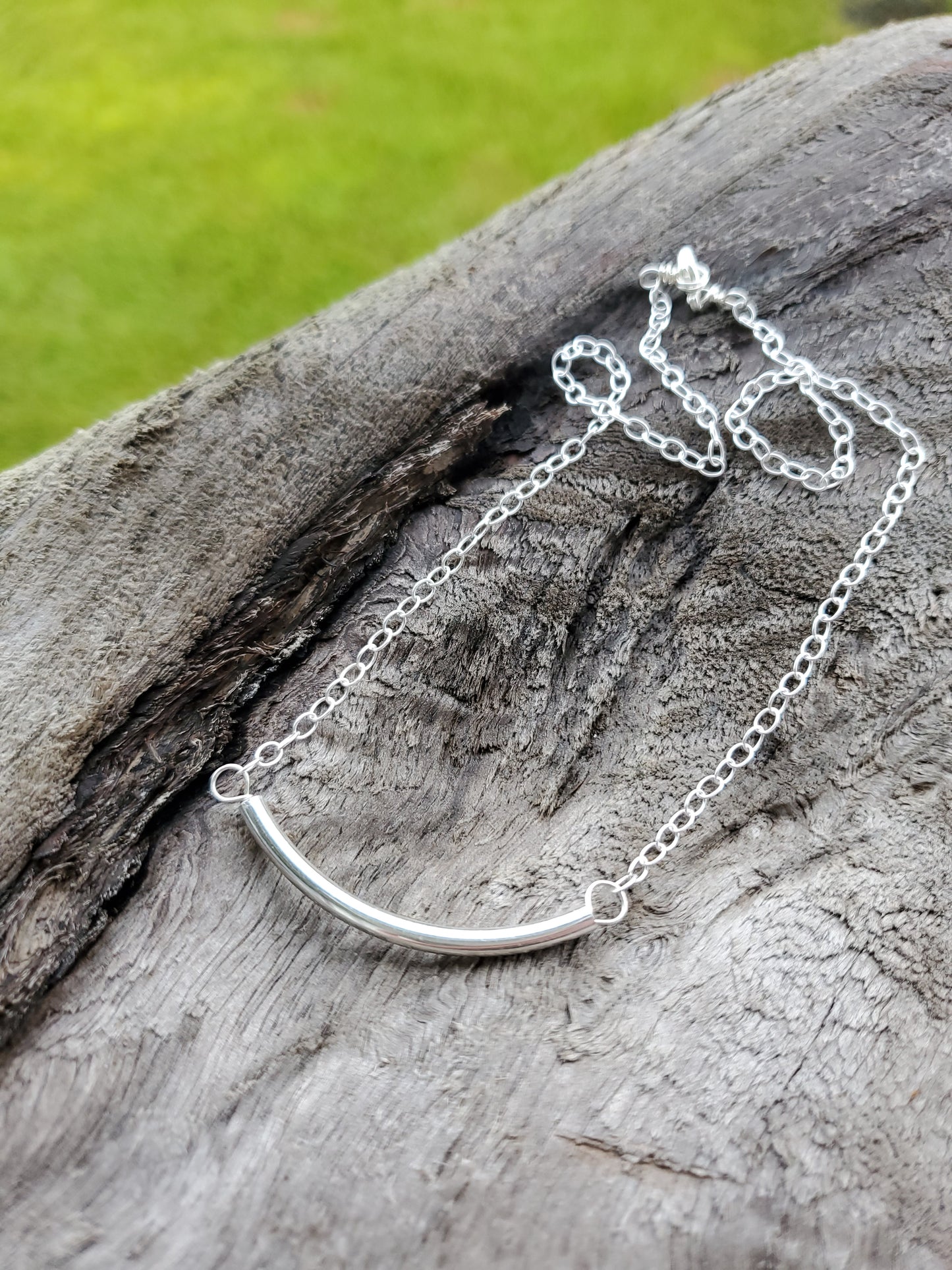 Minimalist Sterling Bar Necklace