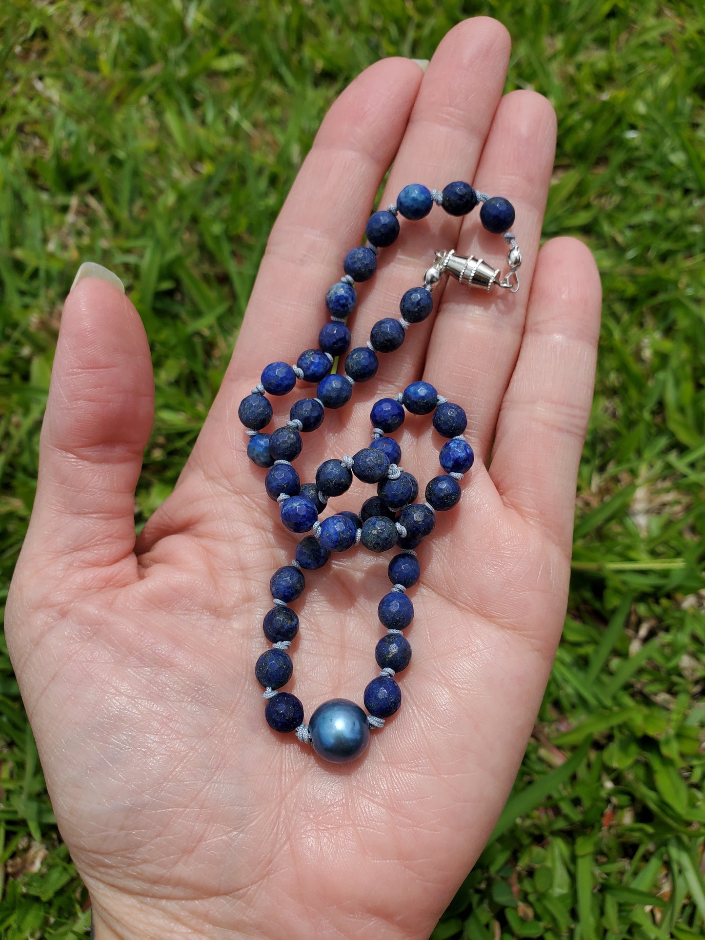 Knotted Gemstone Necklace Agate