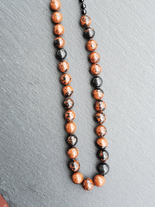 Knotted Mahogany Obsidian Black Onyx