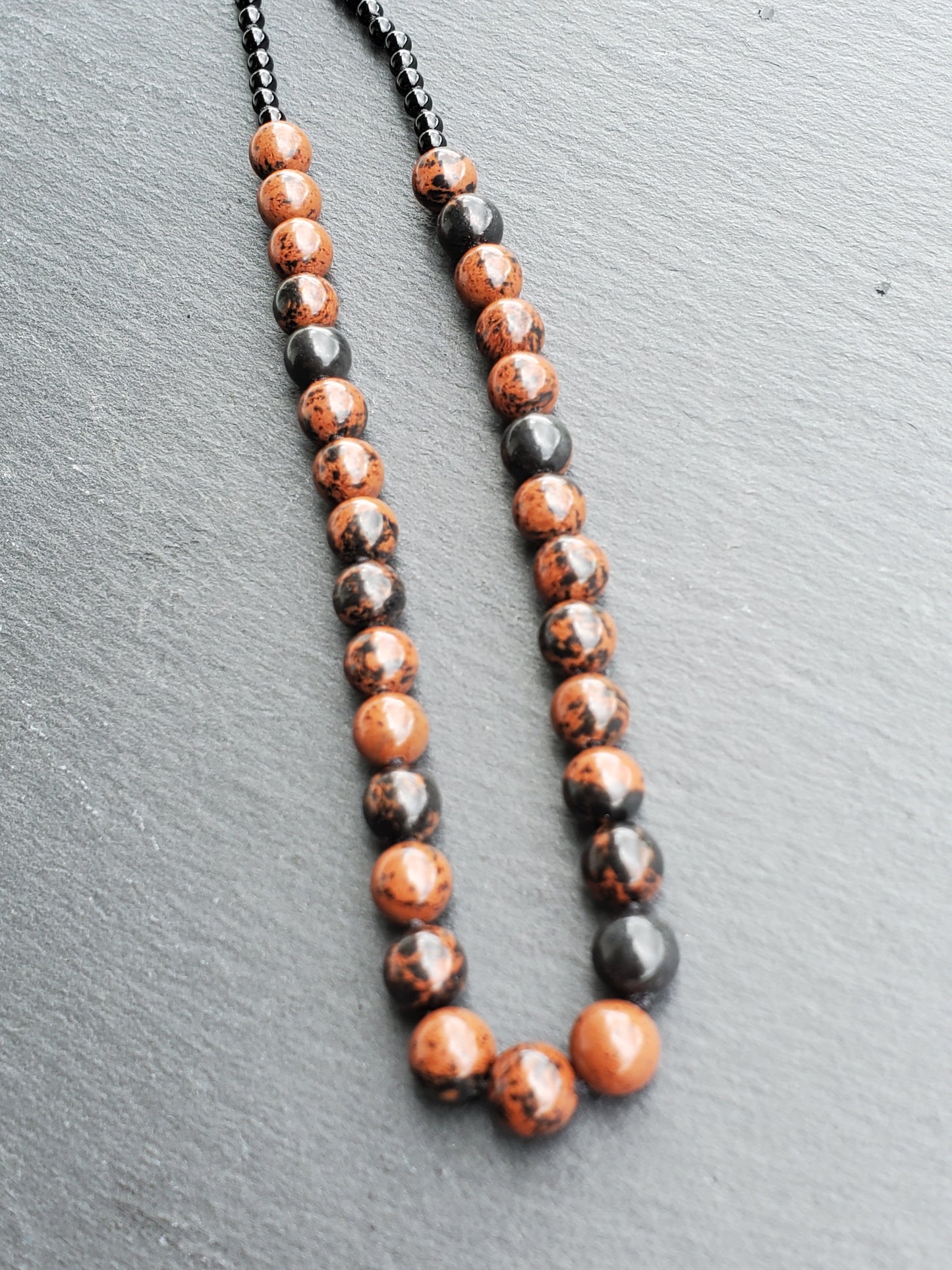 Knotted Mahogany Obsidian Black Onyx