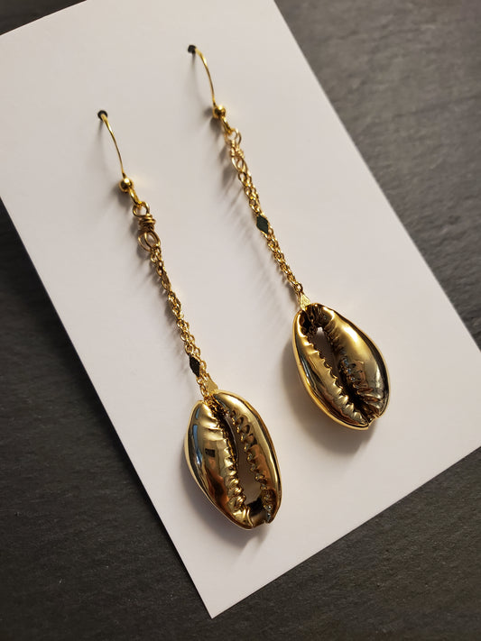 Cowrie Brass Dangles