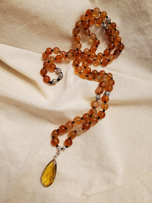 Knotted Carnelian Necklace