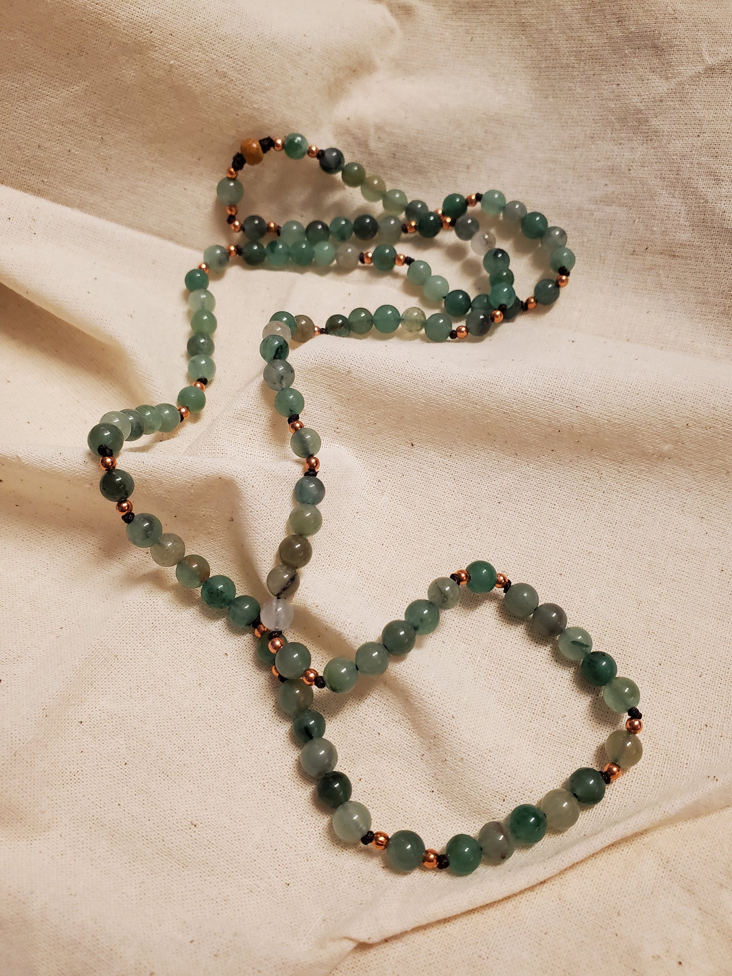 Knotted Green Aventurine Necklace