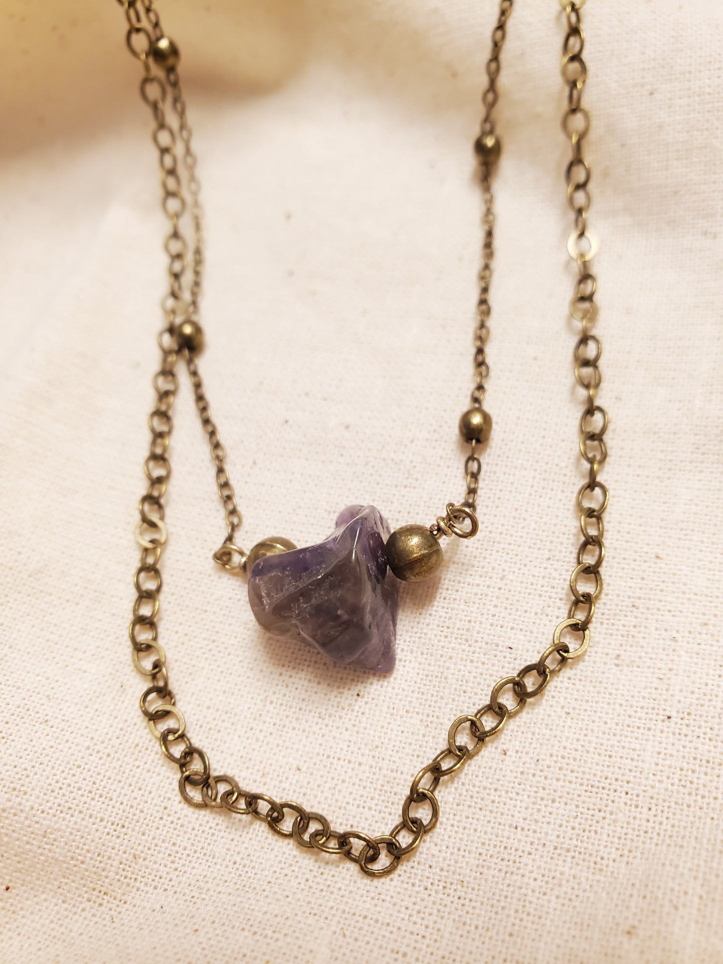 Antique Brass Amethyst