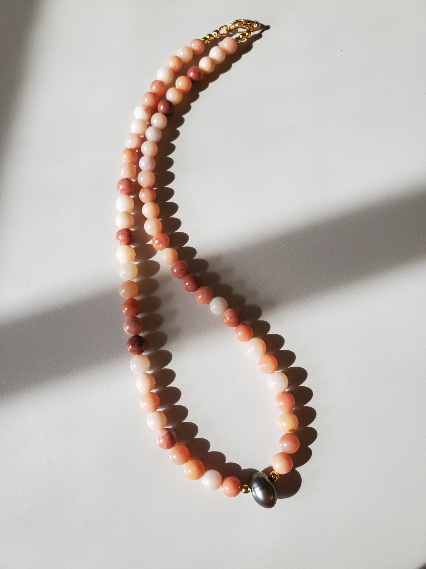 Gemstone Necklace Pink Aventurine