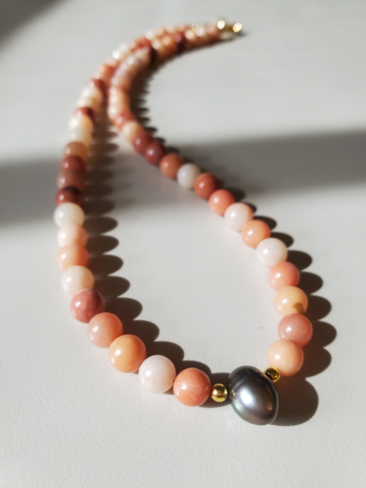 Gemstone Necklace Pink Aventurine