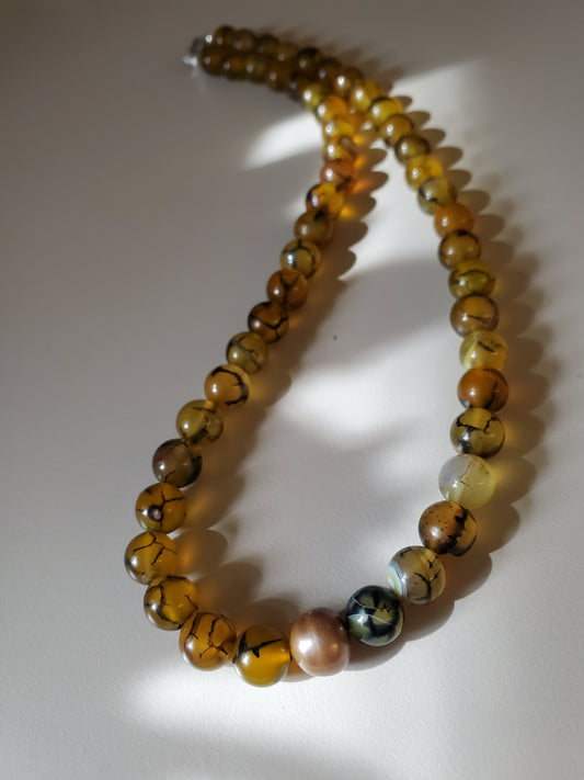 Gemstone Necklace Dragon Vein