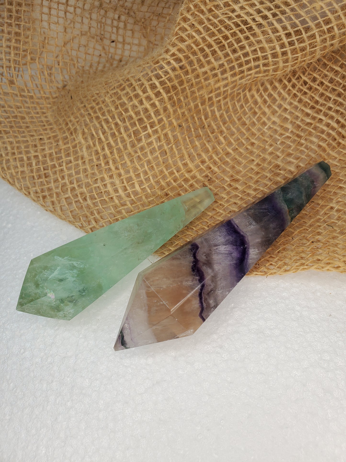 Purple/Rainbow Fluorite Wand A