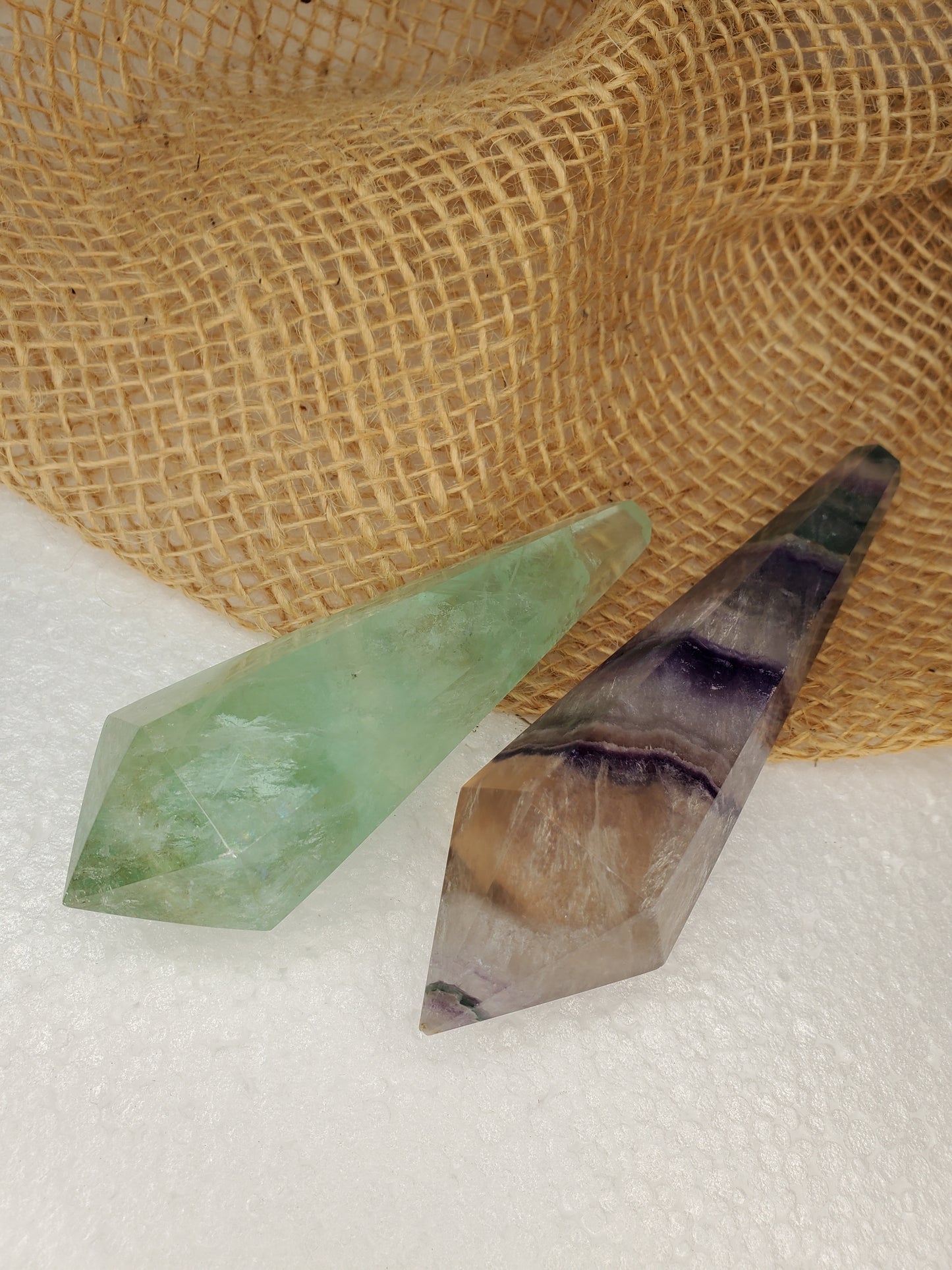 Purple/Rainbow Fluorite Wand A