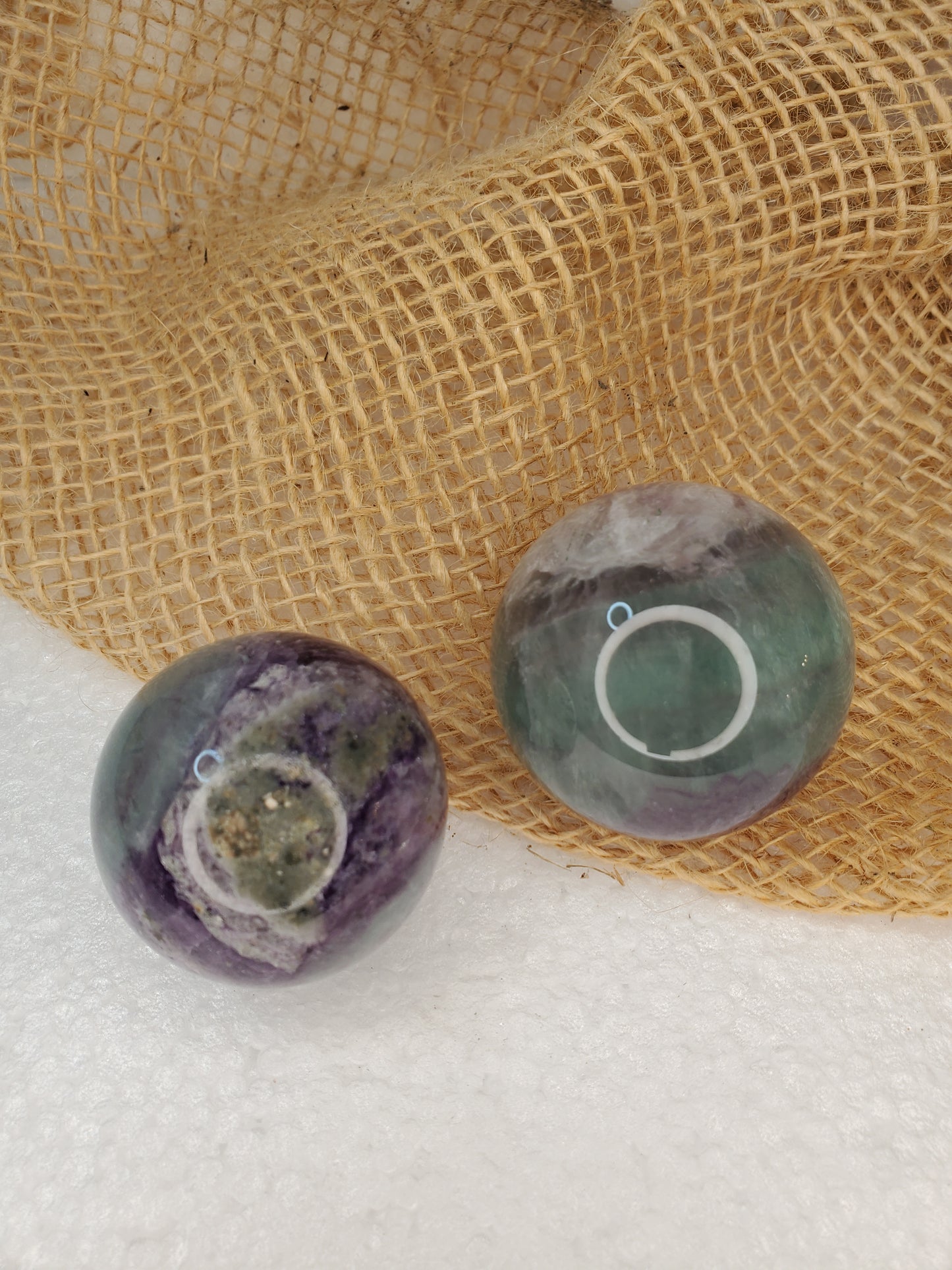 Rainbow Fluorite Sphere (Purple) A