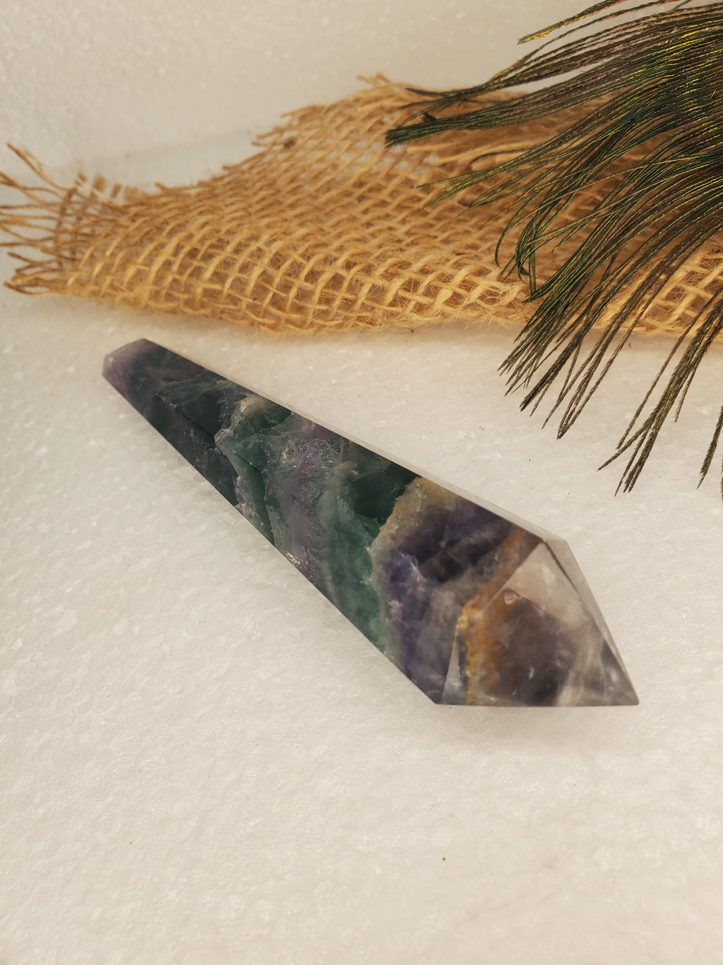 Rainbow Fluorite Wand C