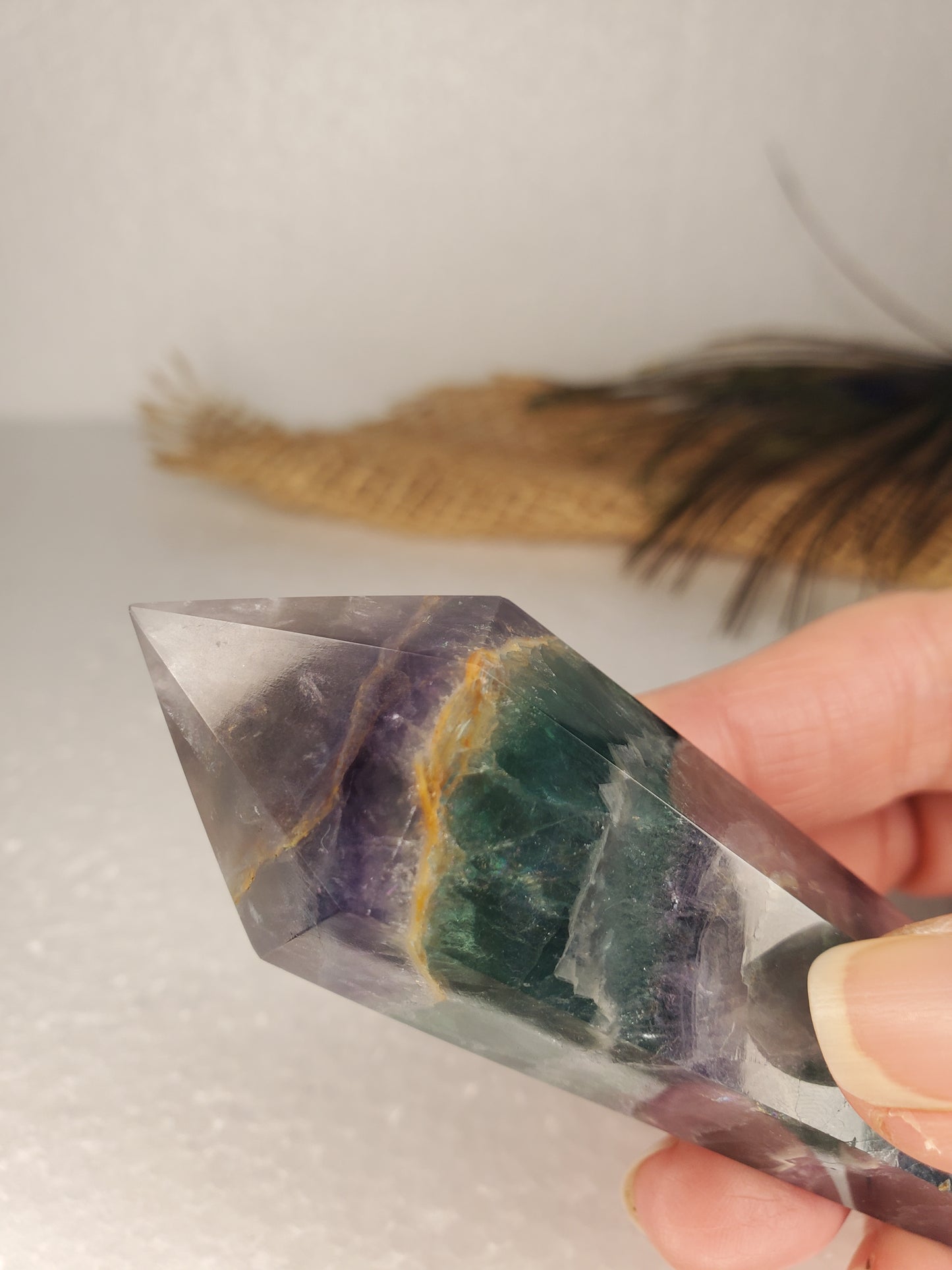 Rainbow Fluorite Wand C