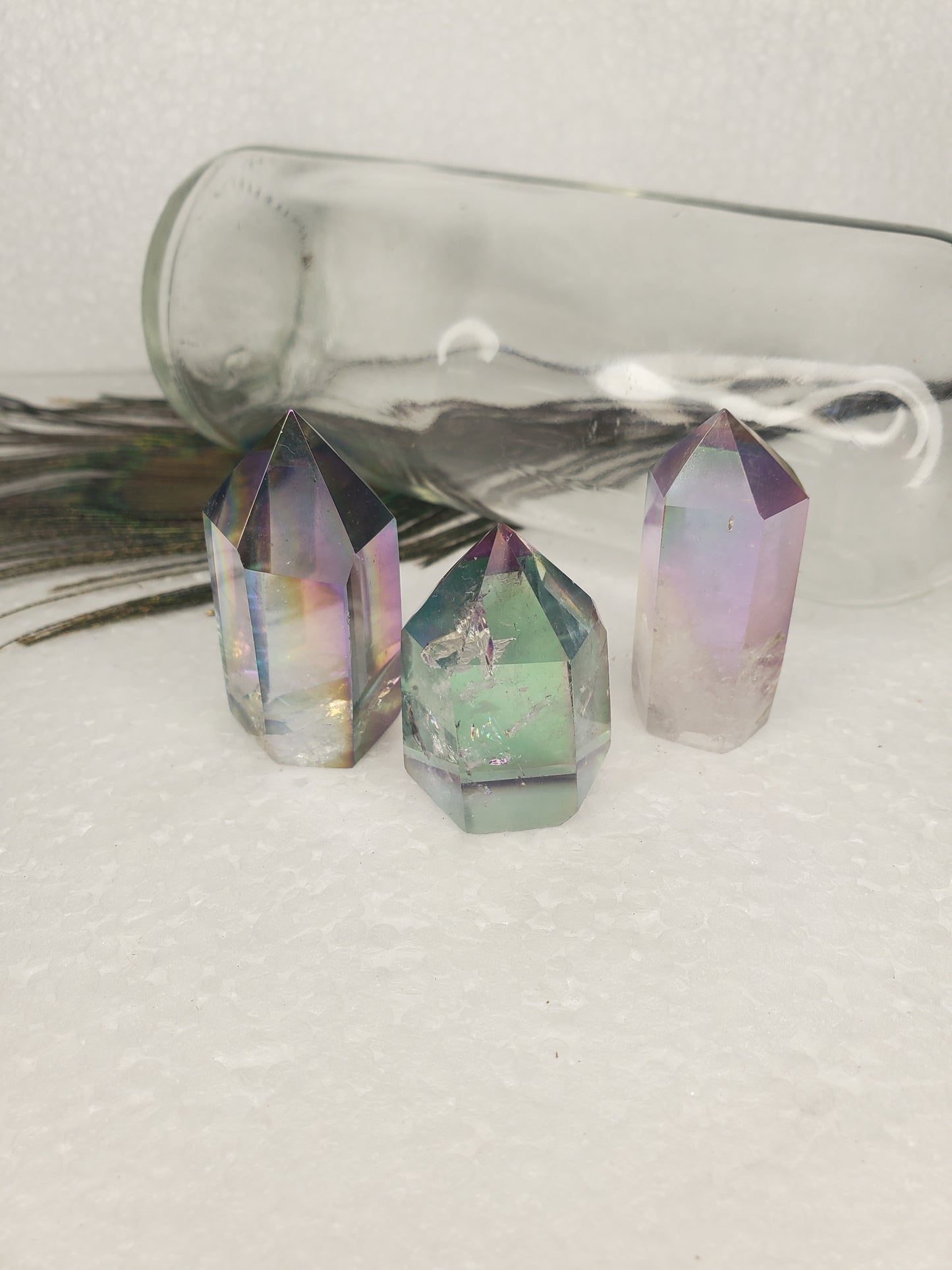 Smoky Aura Quartz Mini Towers-B