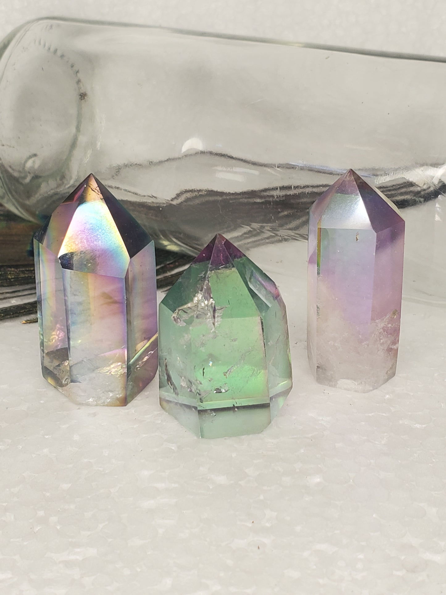 Smoky Aura Quartz Mini Towers-C