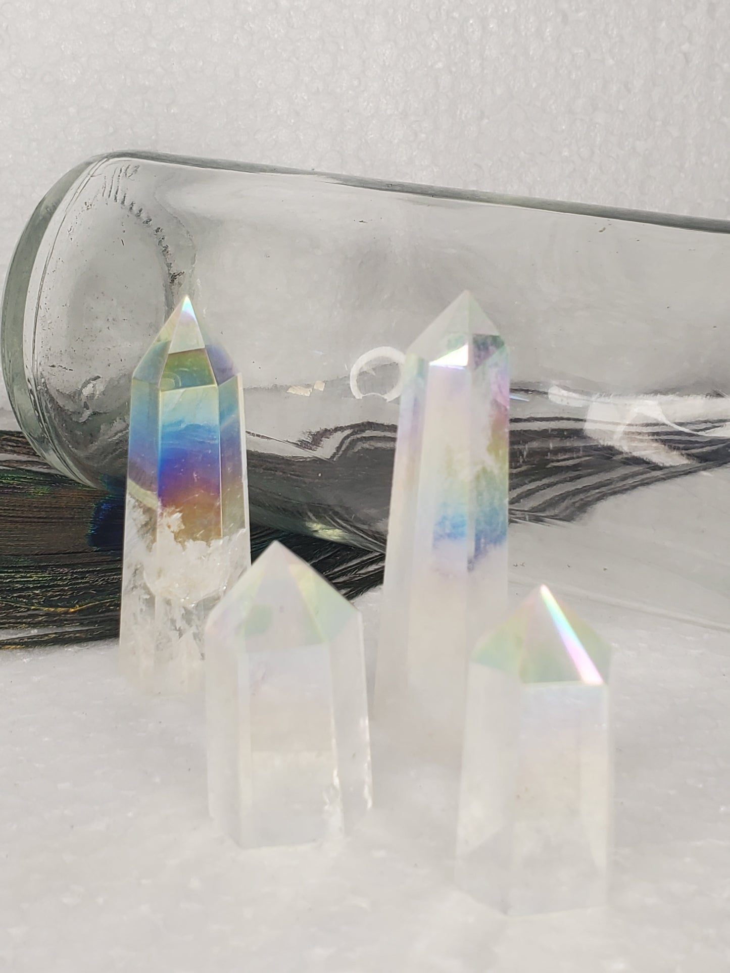 Clear Aura Quartz Mini Tower-G