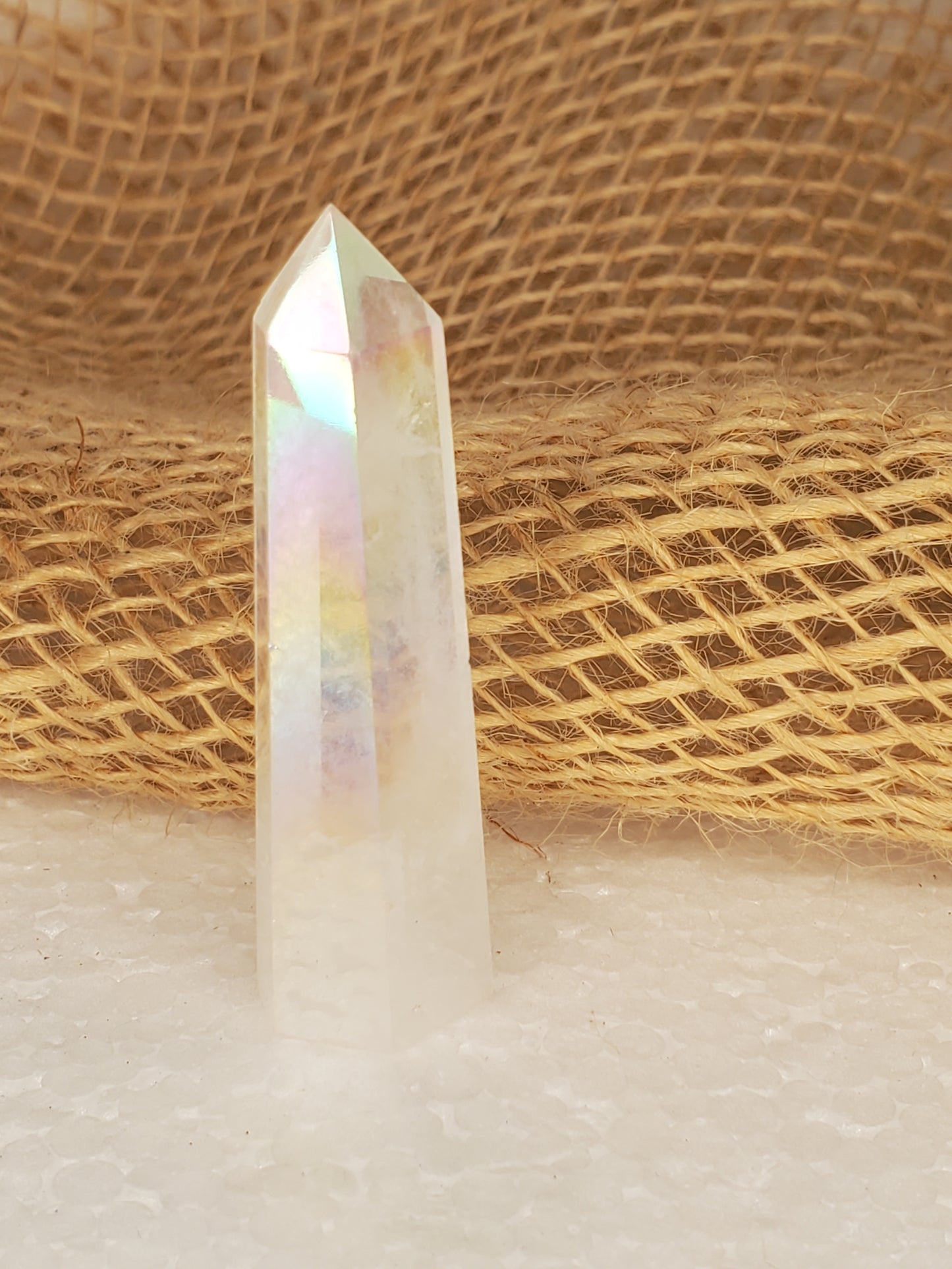 Clear Aura Quartz Mini Tower-D