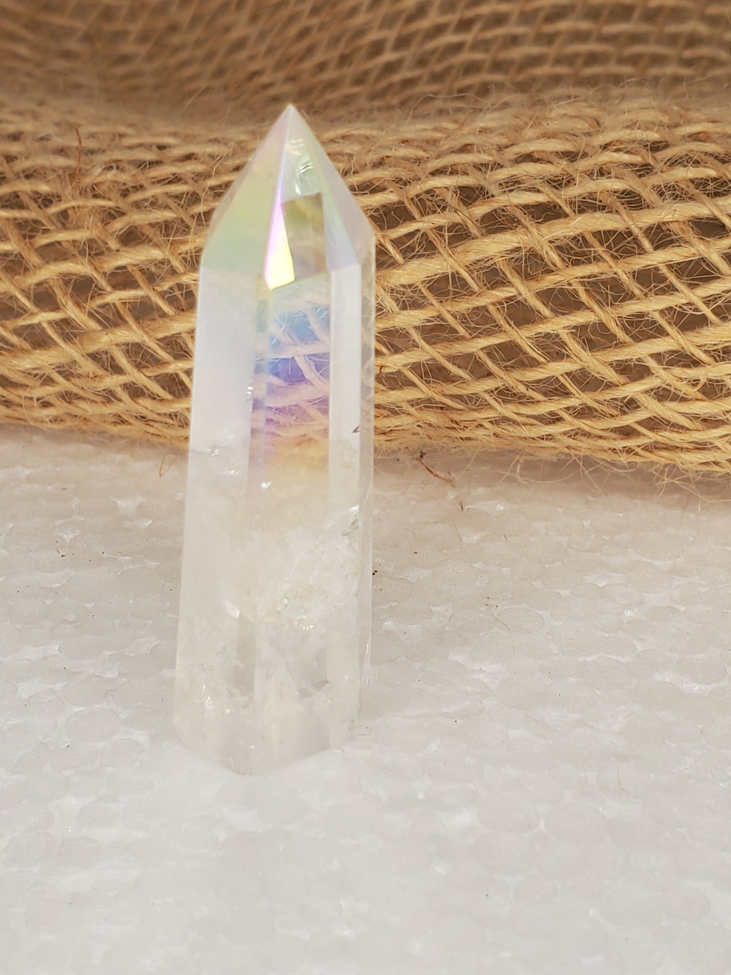 Clear Aura Quartz Mini Tower-F
