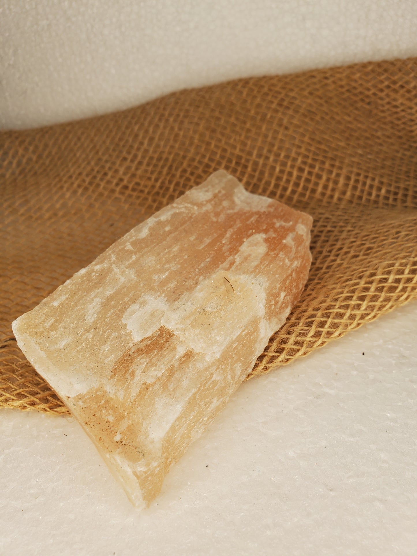 Peach Selenite Block