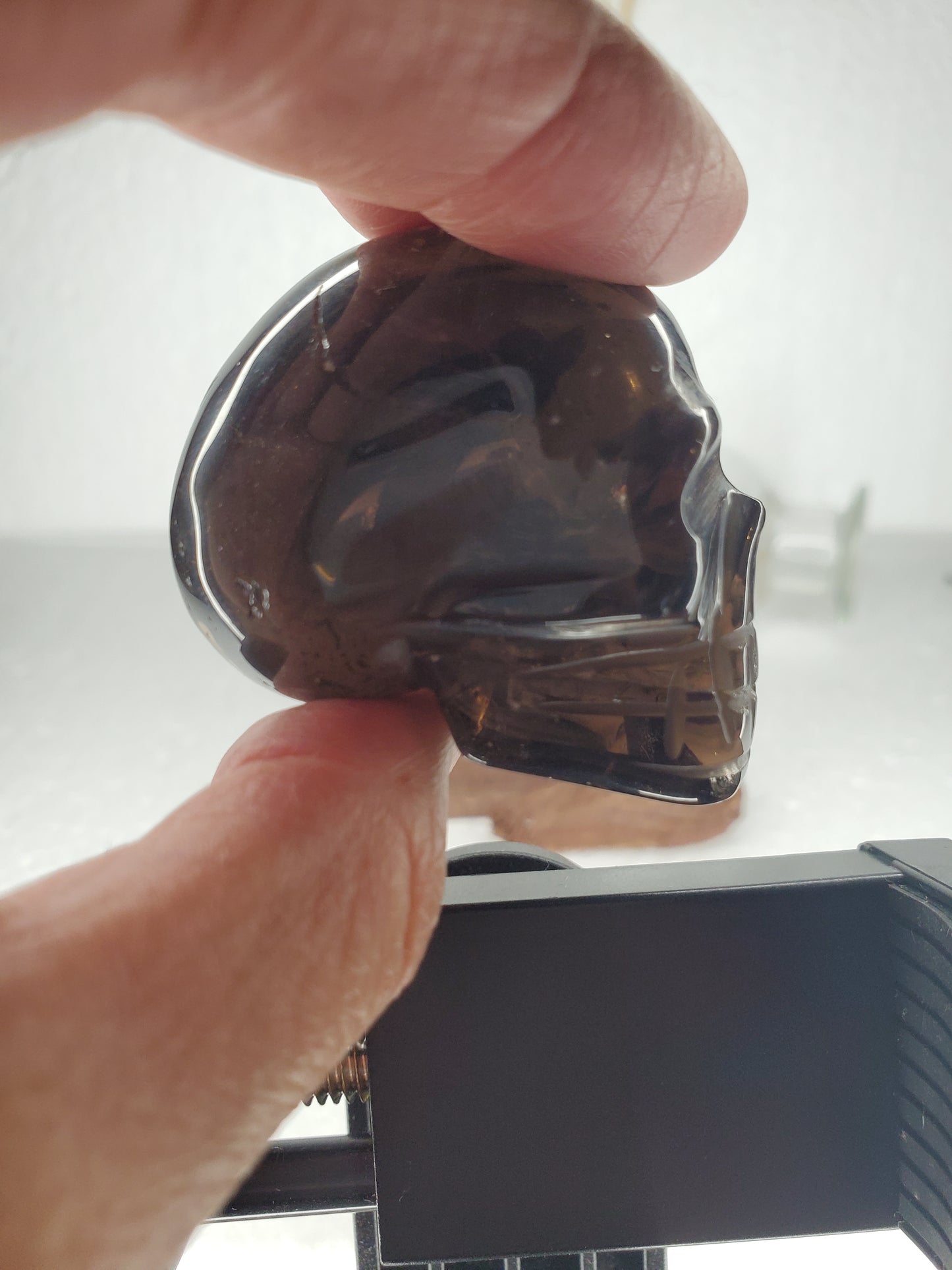 Smoky Quartz Skull