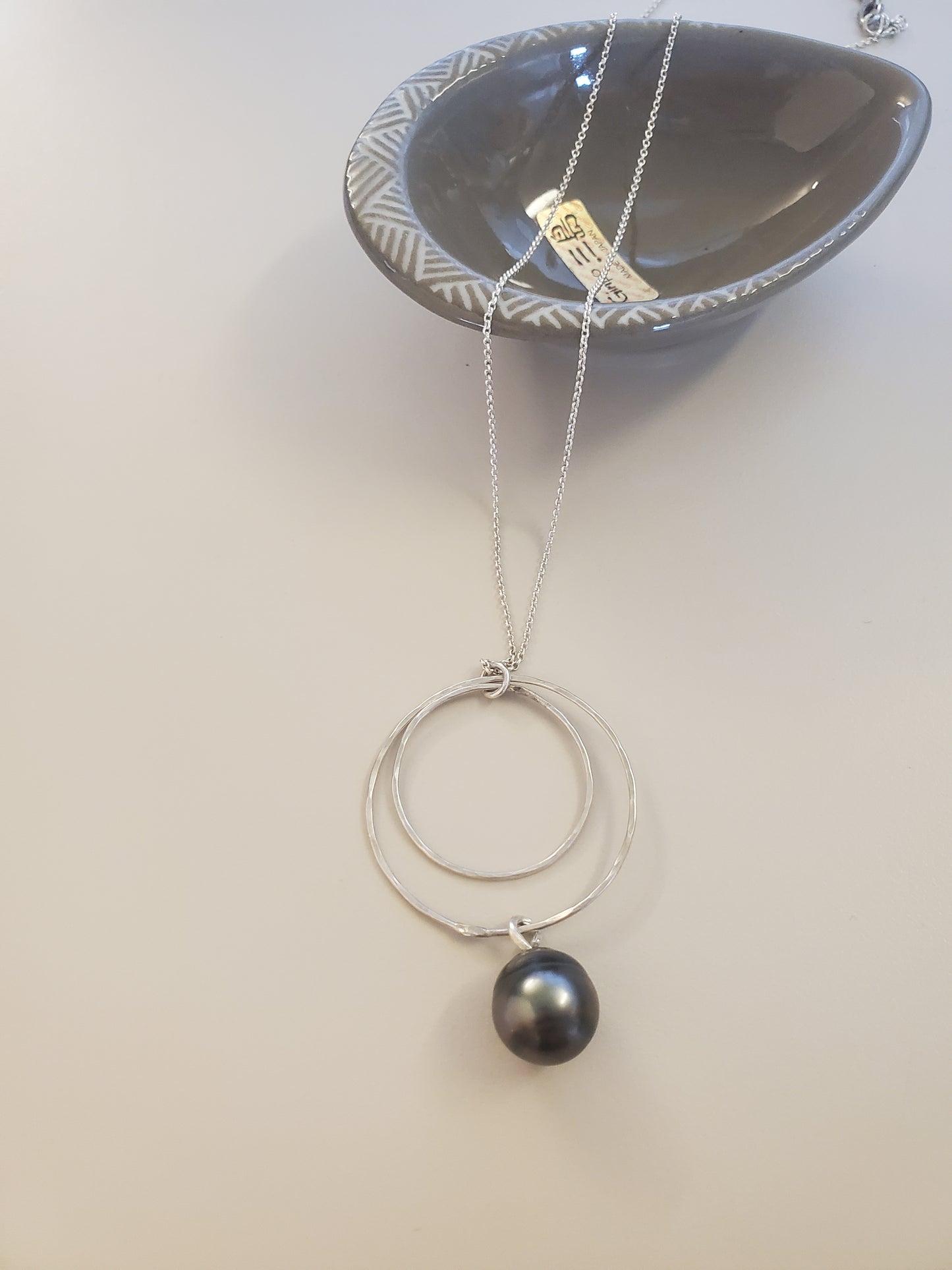Tear Drop Tahitian Hoop Pendant