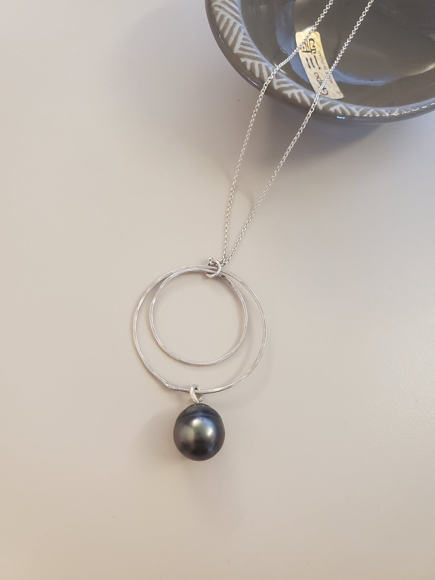Tear Drop Tahitian Hoop Pendant