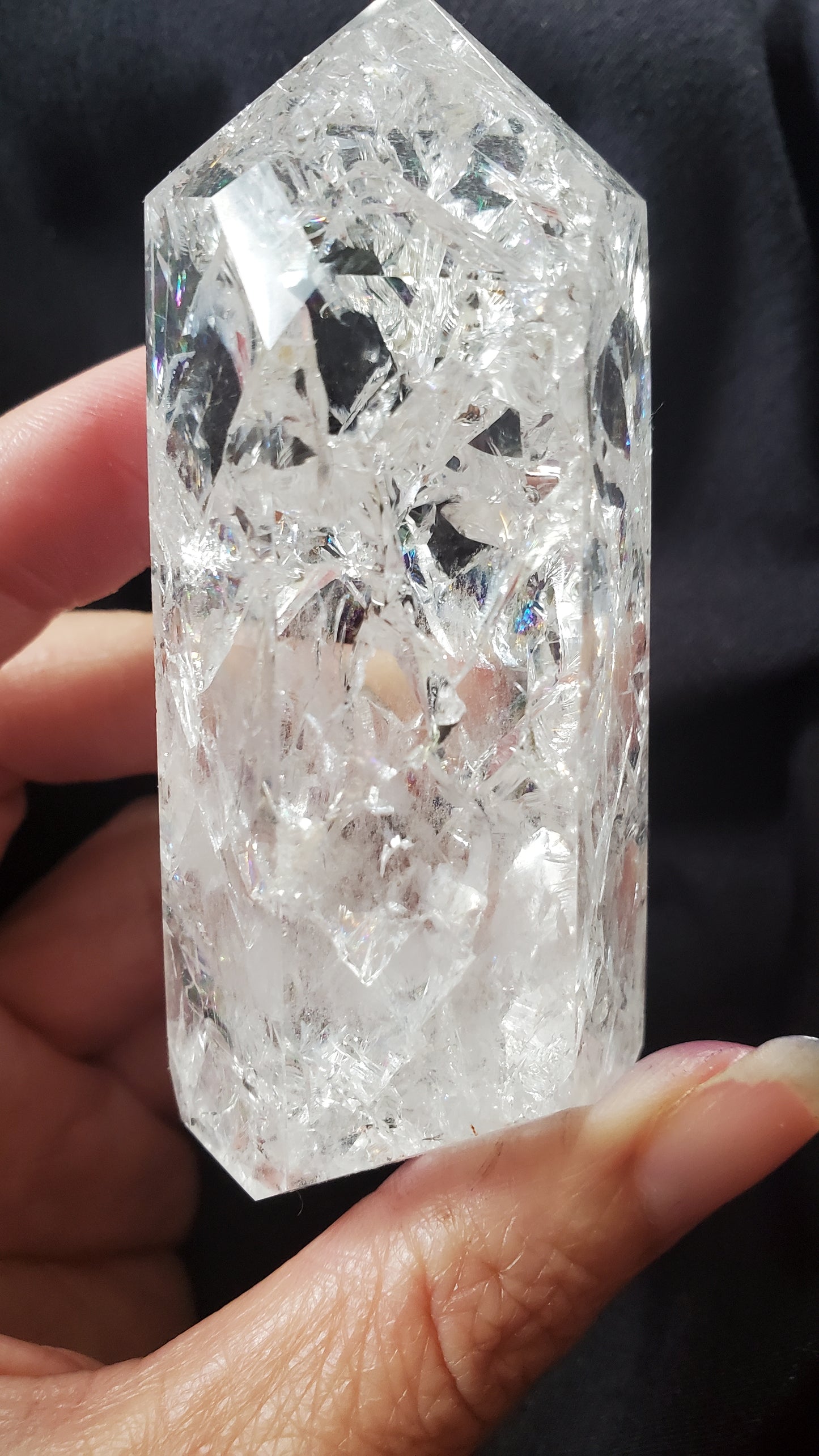 Crackled Quartz Tower